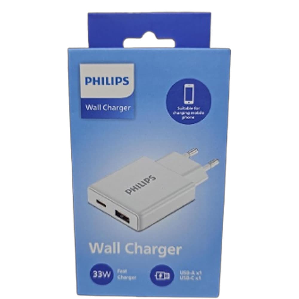 Philips Cargador Philips DLP4322CW/70 USB-C/A 33W - White (Sin Cable)