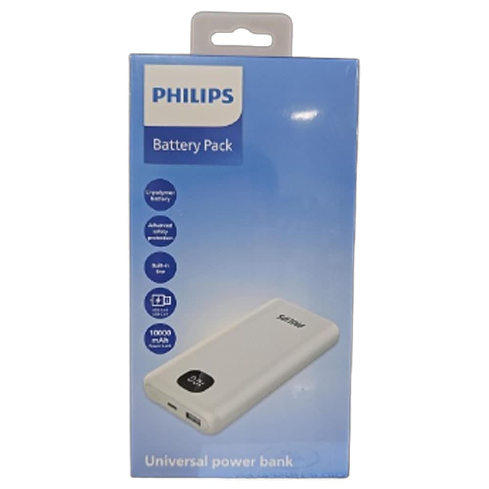 Philips Cargador Portátil Philips DLP8716CW/70 10000mAh Tipo-C/Lightning - White