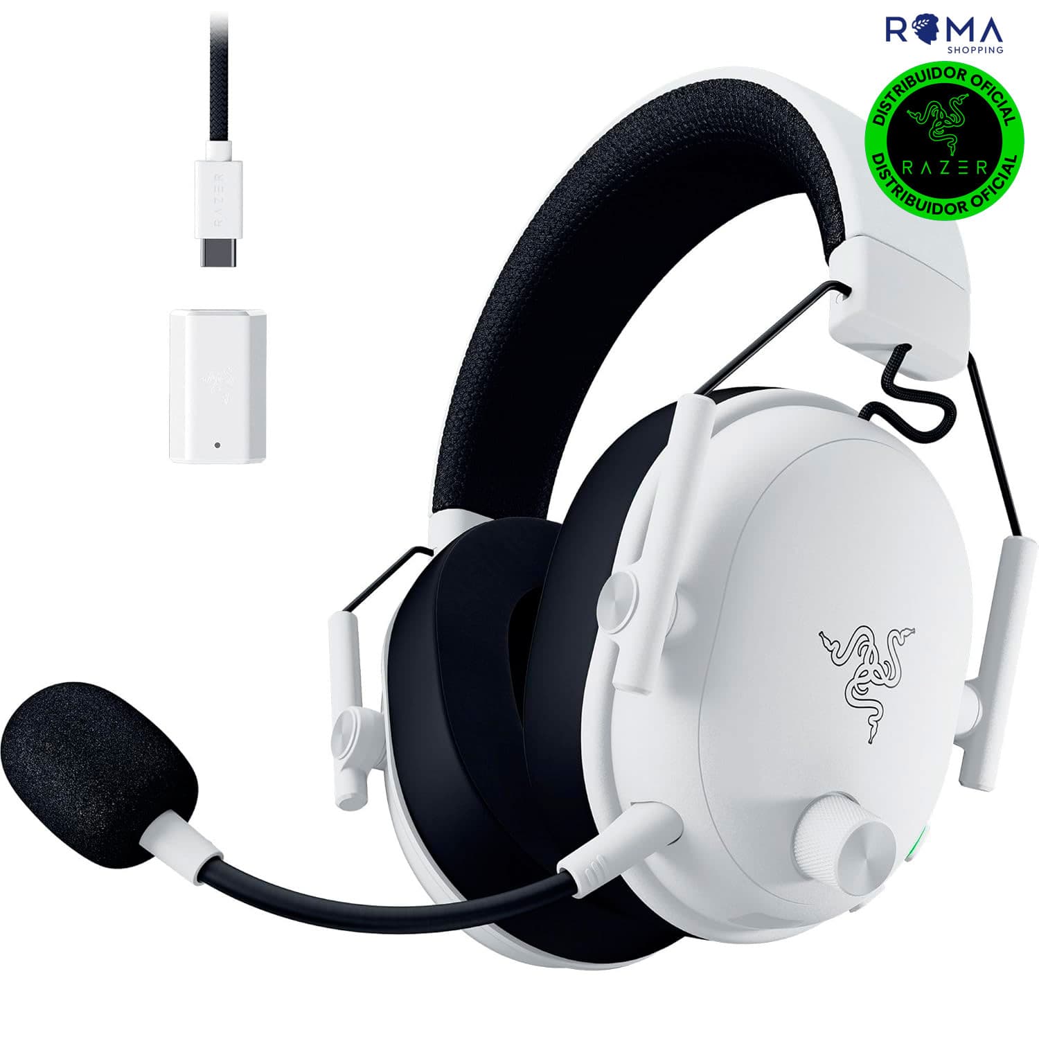 Razer Headset Razer BlackShark V3 Nasa Wireless - Branco RZ04-05410400-R3U1