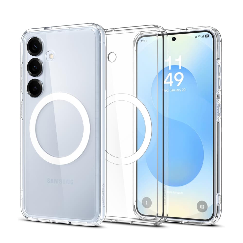 Samsung Capa Spigen Samsung S25 Crystal Hybird Magfit- Clear White (ACS08922)