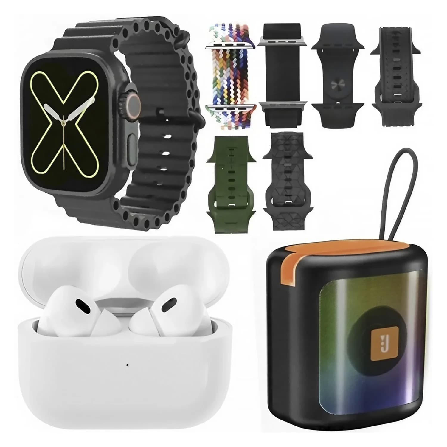 Samsung Kit Smartwatch K28 49mm + Fone de Ouvido + Speaker Preto