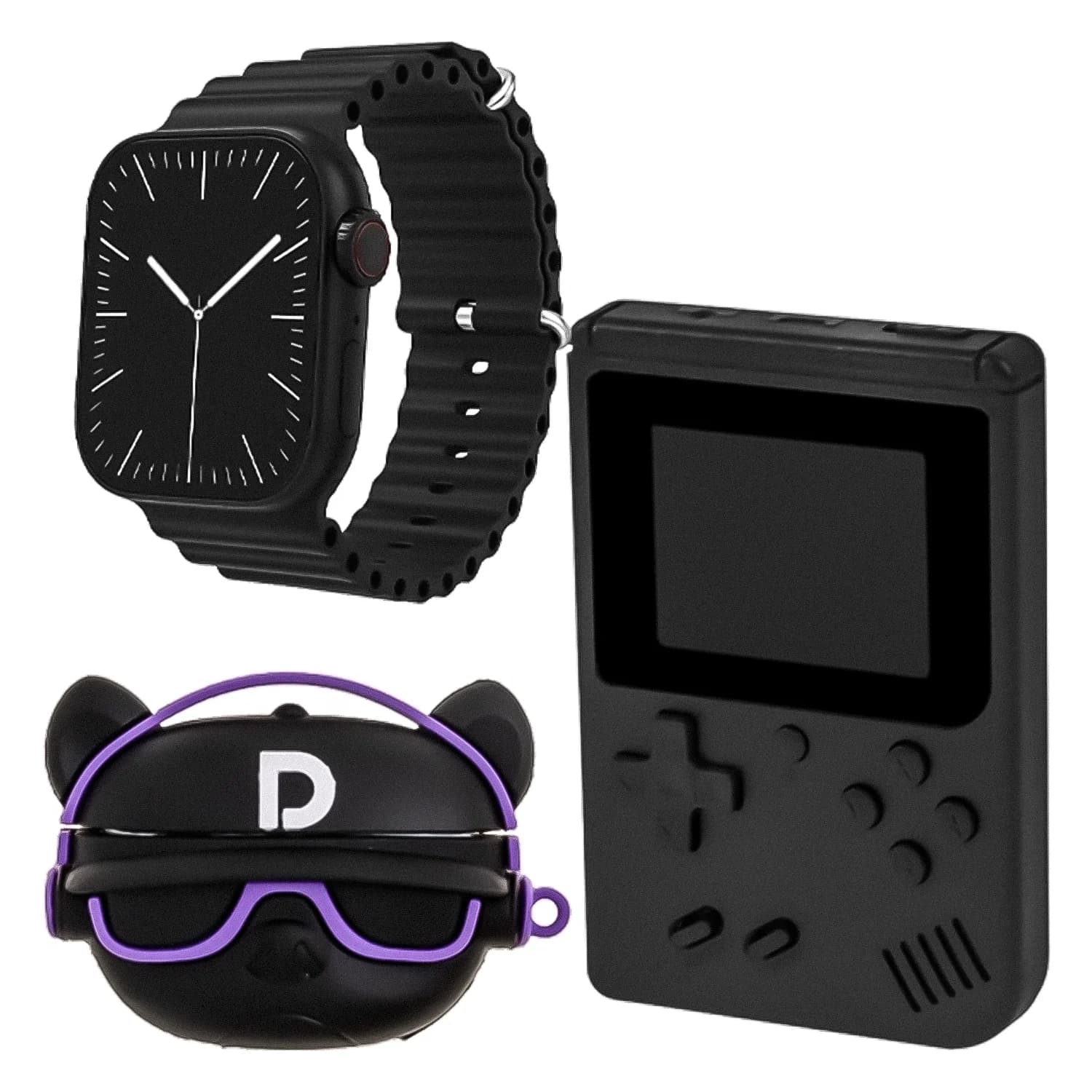 Samsung Kit Smartwatch K9 Mini Hip Hop Bulldog 41mm + Fone de Ouvido + Console Portátil
