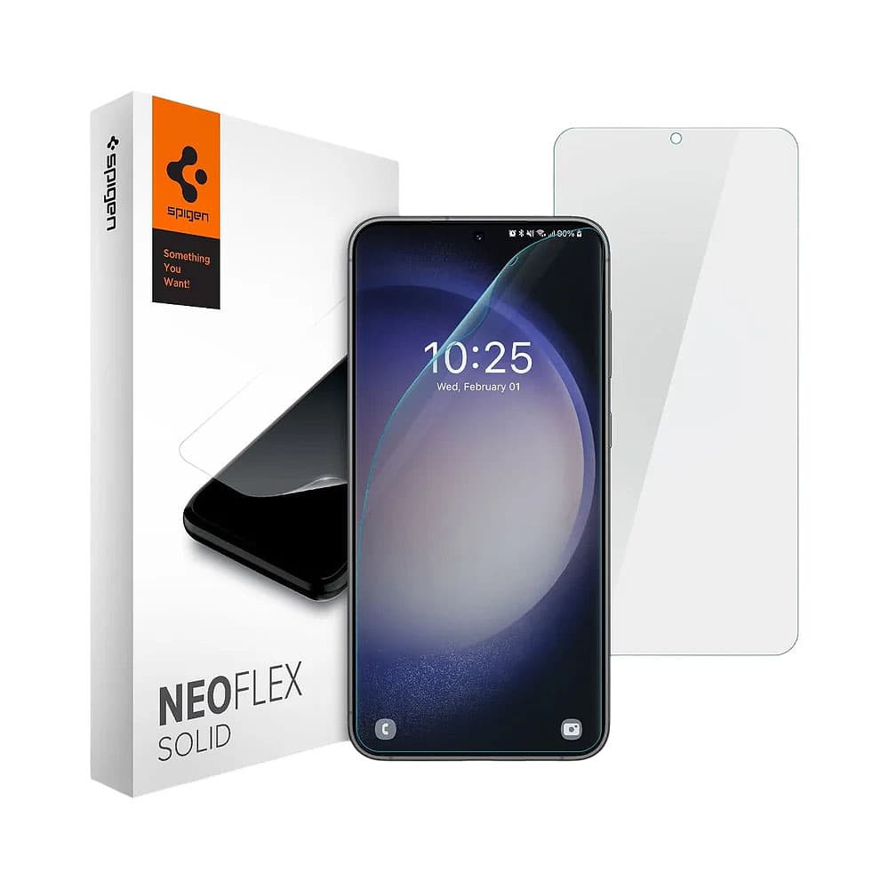 Samsung Protector De Pantalla Spigen Neo Flex Solid Para Samsung Galaxy S23+ Afl05951 2 Pack Transparente