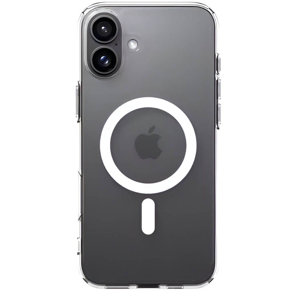 Spigen Funda Spigen para iPhone 16 Crystal Hybrid MagFit ACS08225 - Transparente/Blanco