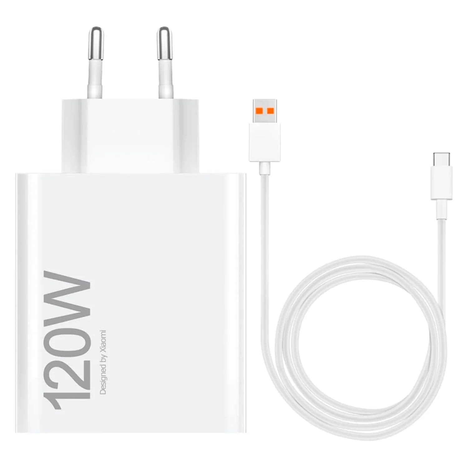 Xiaomi Carregador para Tomada Xiaomi Mi HyperCharge MDY-14-EE USB-A 120 W + Cabo Tipo-C - Branco