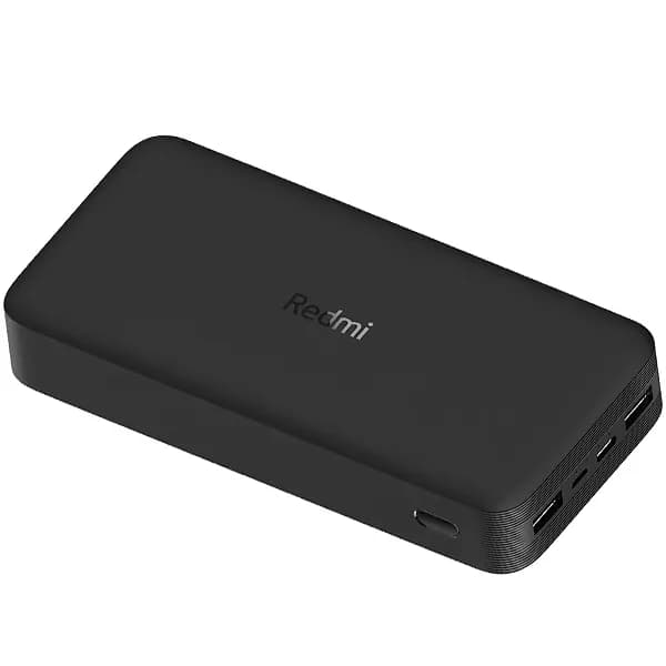Xiaomi Carregador Portátil Xiaomi Redmi PB200LZM Turbo 20.000 mAh 2 Saídas USB e USB-C - Preto