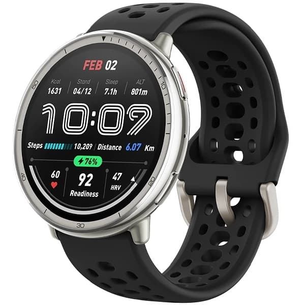Xiaomi Relógio Amazfit Active 2 A2437 com GPS Bluetooth - Prata Preto (Anatel)