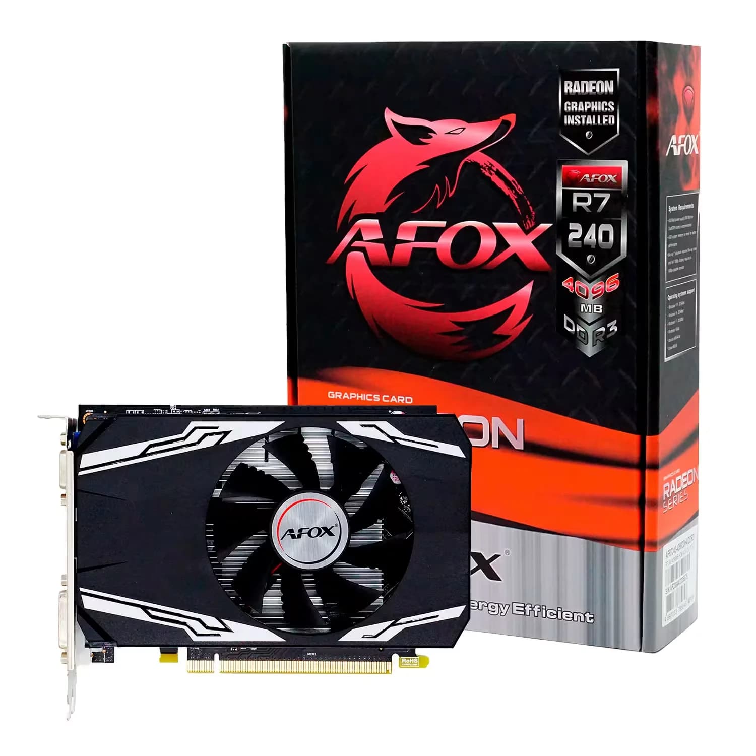 AMD Placa de Vídeo Afox AMD Radeon R7-240 4GB DDR3 - AFR7240-4096D3H4