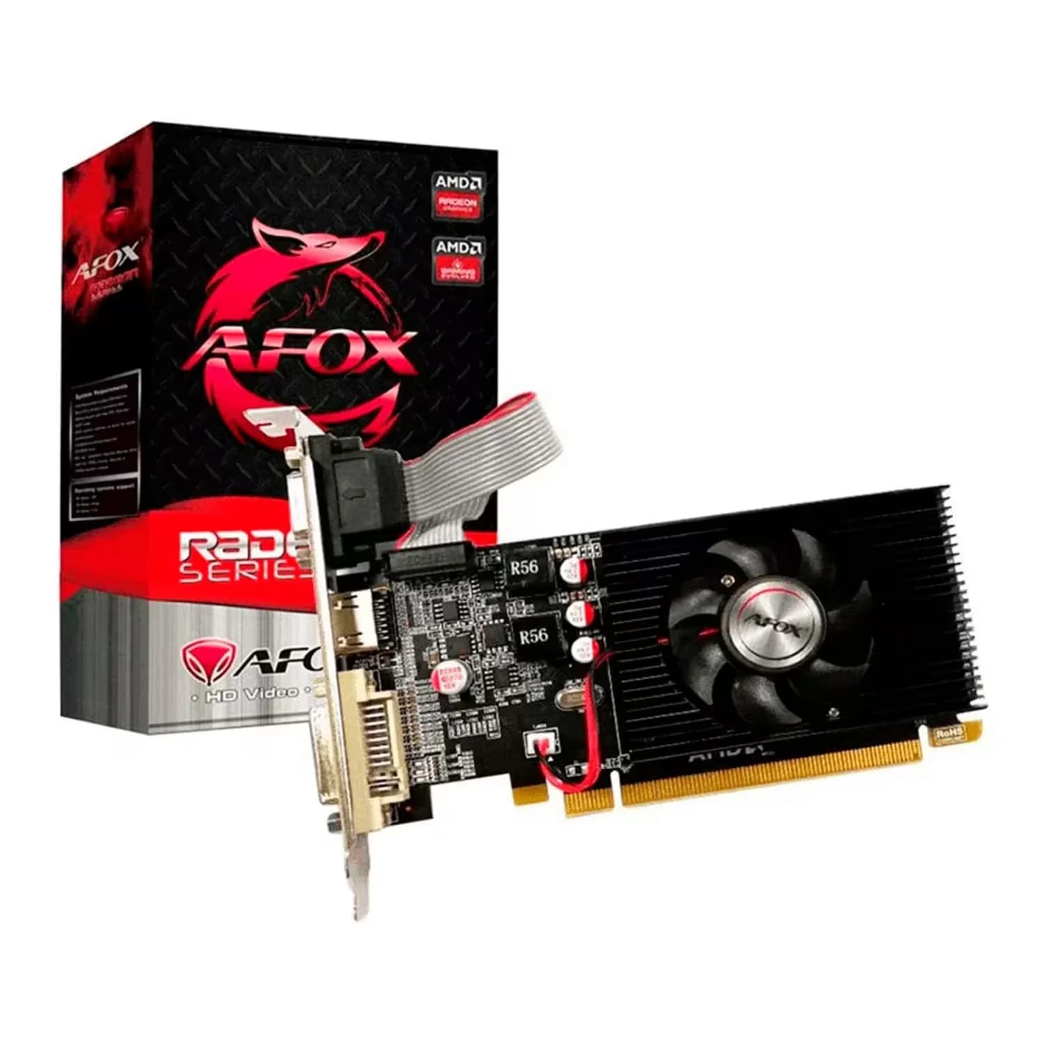 AMD Placa de Vídeo Afox R5-230 AMD Radeon R5 230 2GB DDR3 - AFR5230-2048D3L9-V2