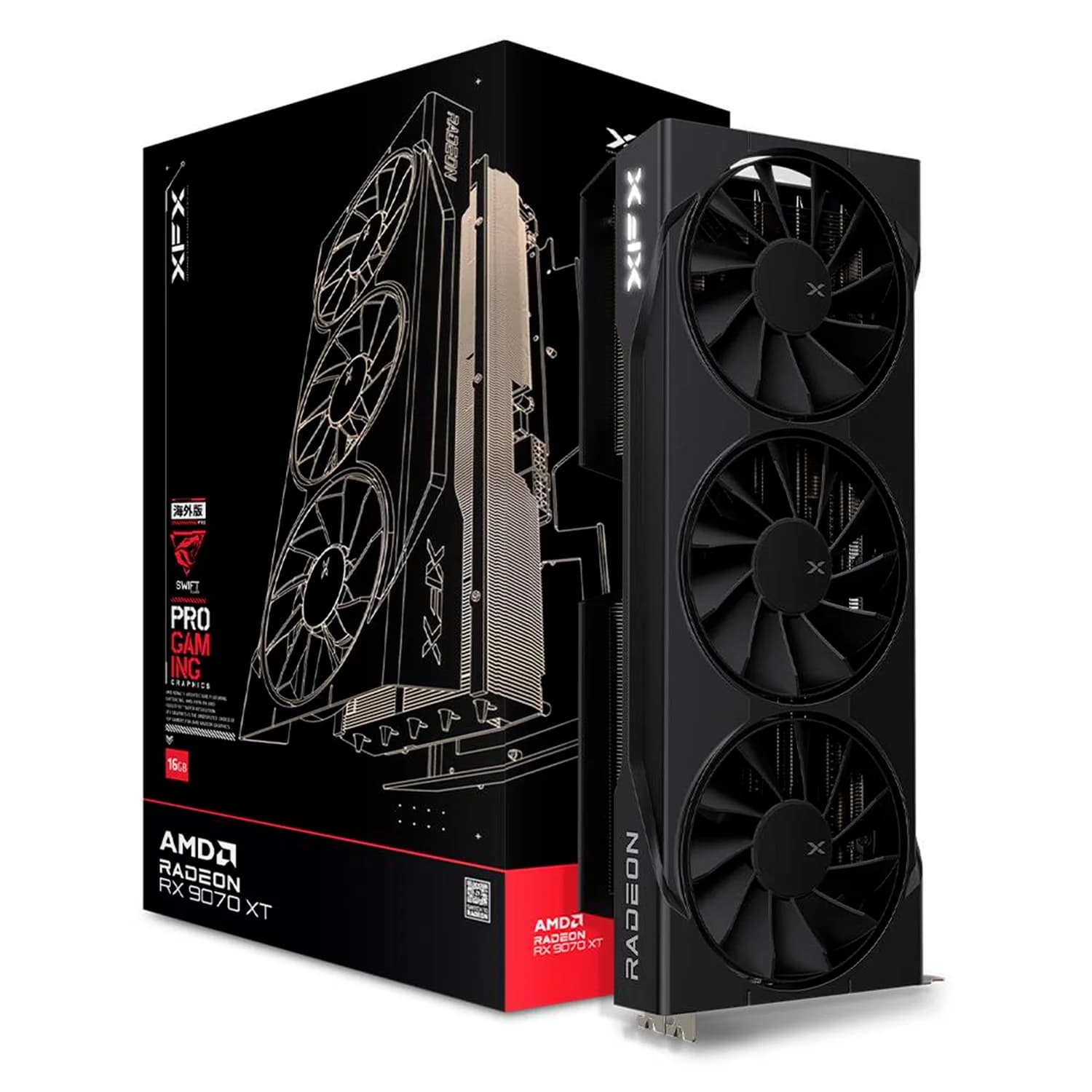 AMD Placa de Vídeo XFX Swift Gaming Edition AMD Radeon RX-9070XT 16GB GDDR6