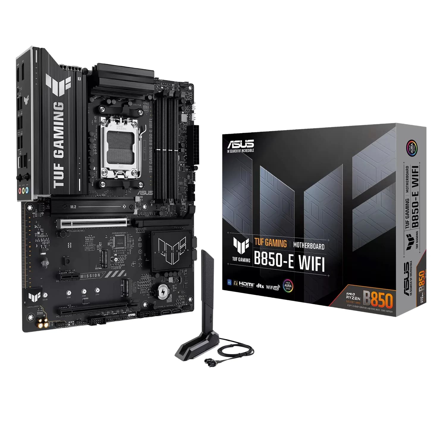 AMD Placa Mãe Asus TUF Gaming B850-E WiFi Socket AM5 Chipset AMD B850 DDR5 ATX