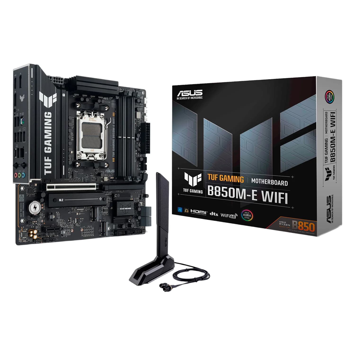AMD Placa Mãe Asus TUF Gaming B850M-E WiFi Socket AM5 Chipset AMD X850 DDR5 Micro ATX