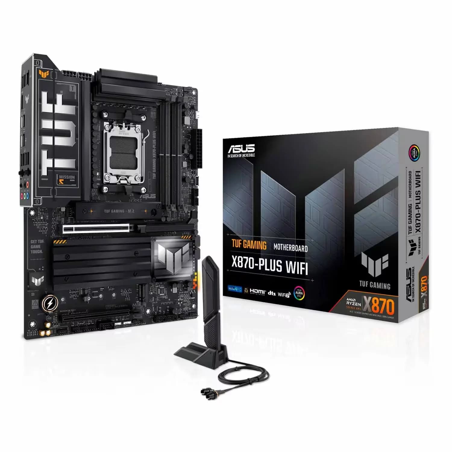 AMD Placa Mãe Asus Tuf Gaming X870 Plus WiFi DDR5 Socket AM5 Chipset AMD X870 ATX