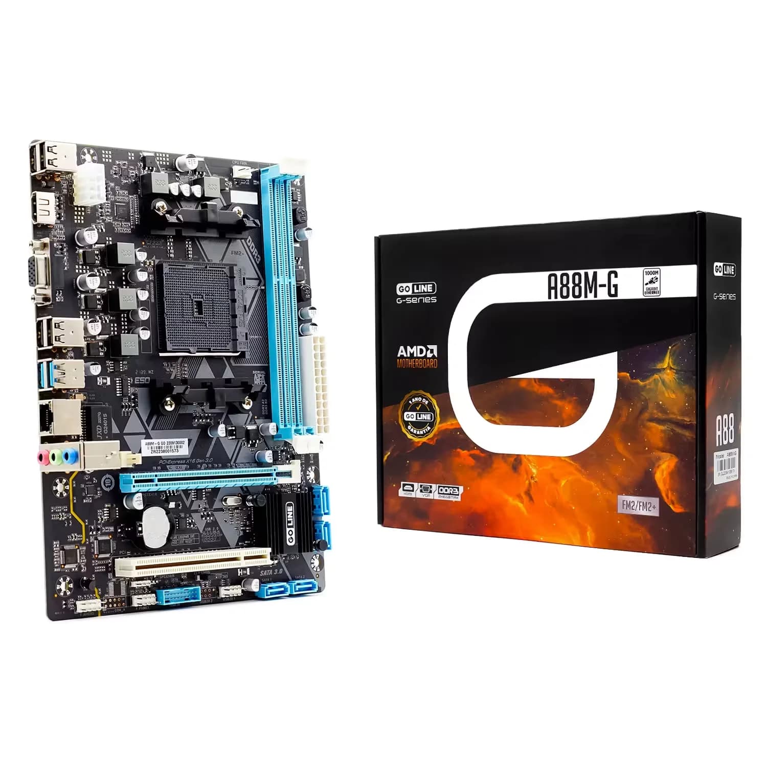 AMD Placa Mãe Goline A88M-G DDR3 SocketFM2/FM2+ Chipset AMD A88 Micro ATX - (1 Ano de Garantia)