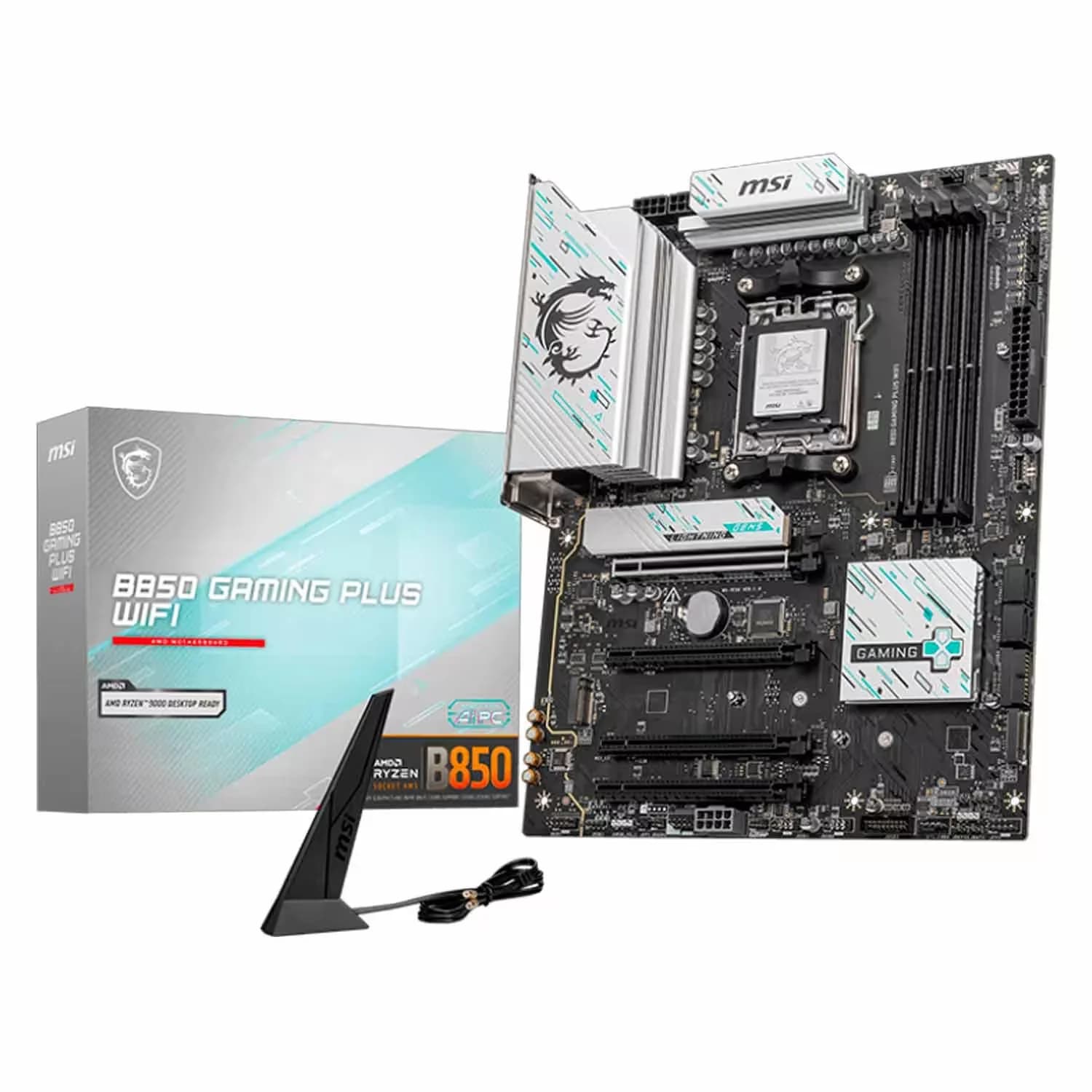 AMD Placa Mãe MSI B850 Gaming Plus WiFi 4XDDR5 Socket AM5 Chipset AMD B850 ATX