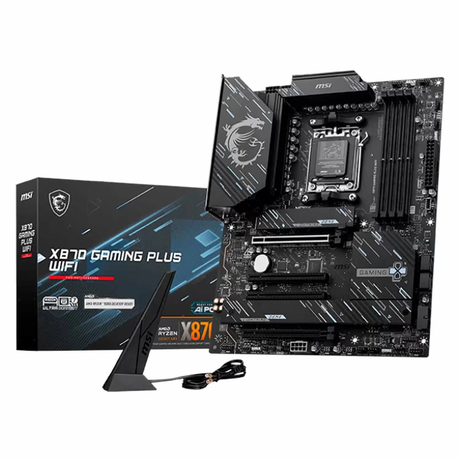 AMD Placa Mãe MSI X870 Gaming Plus WiFi 4XDDR5 Socket AM5 Chipset AMD X870 ATX