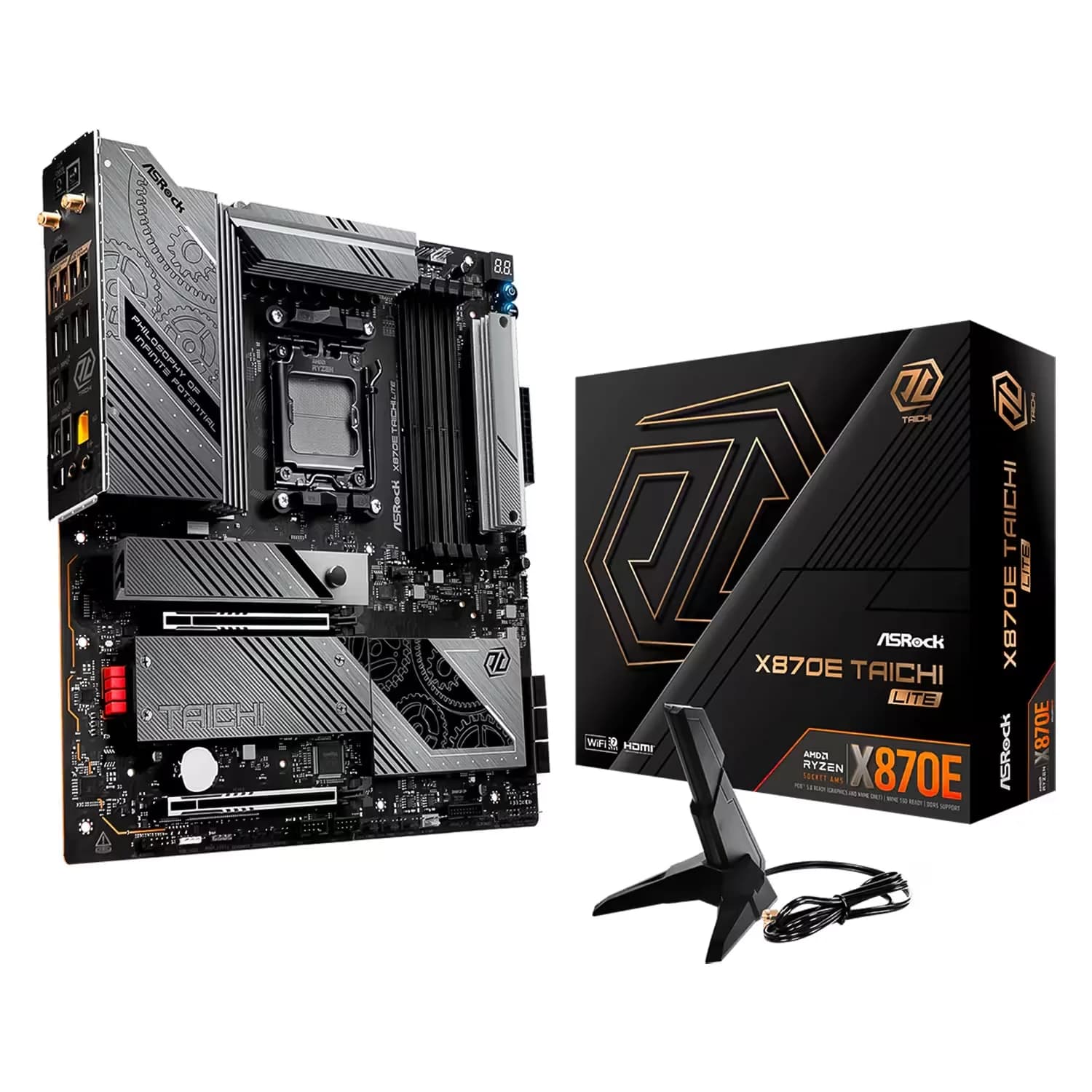 ASRock Placa Mãe ASRock X870E Taichi Lite DDR5 Socket AM5 Chipset X870 e-ATX