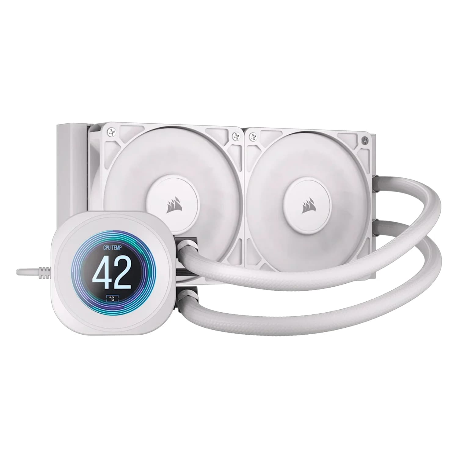 Acessório · Corsair Water Cooler para Processador Corsair Nautilus 240 RS LCD CW-9061032-WW - Branco