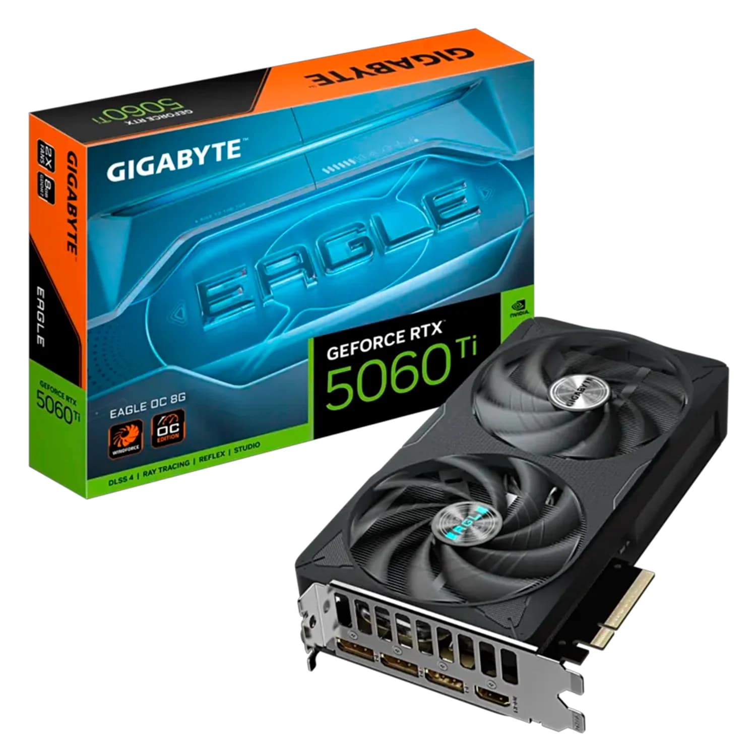 Gigabyte Placa de Vídeo Gigabyte Eagle OC NVIDIA GeForce RTX 5060TI 8GB GDDR7 - GV-N506TEAGLE OC-8GD