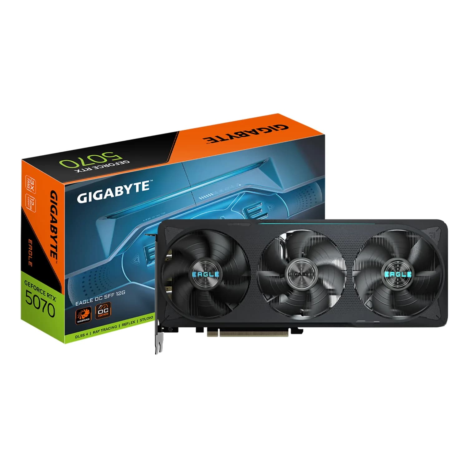 Gigabyte Placa de Vídeo Gigabyte Eagle OC SFF NVIDIA GeForce RTX 5070 12GB GDDR7 - GV-N5070EAGLE OC-12GD