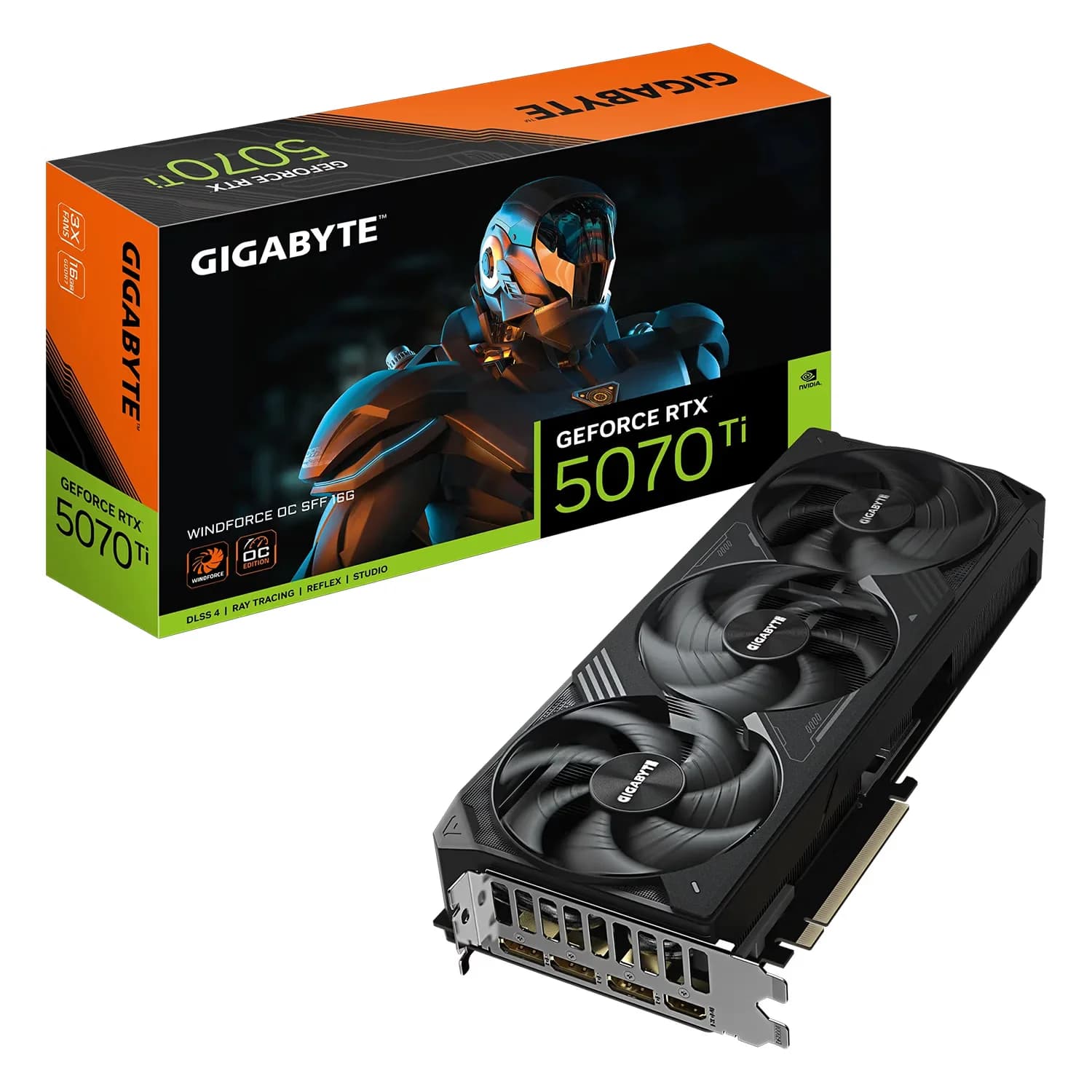 Gigabyte Placa de Vídeo Gigabyte Windforce OC NVIDIA GeForce RTX-5070Ti 16GB GDDR7 - GV-N507TWF3OC-16GD