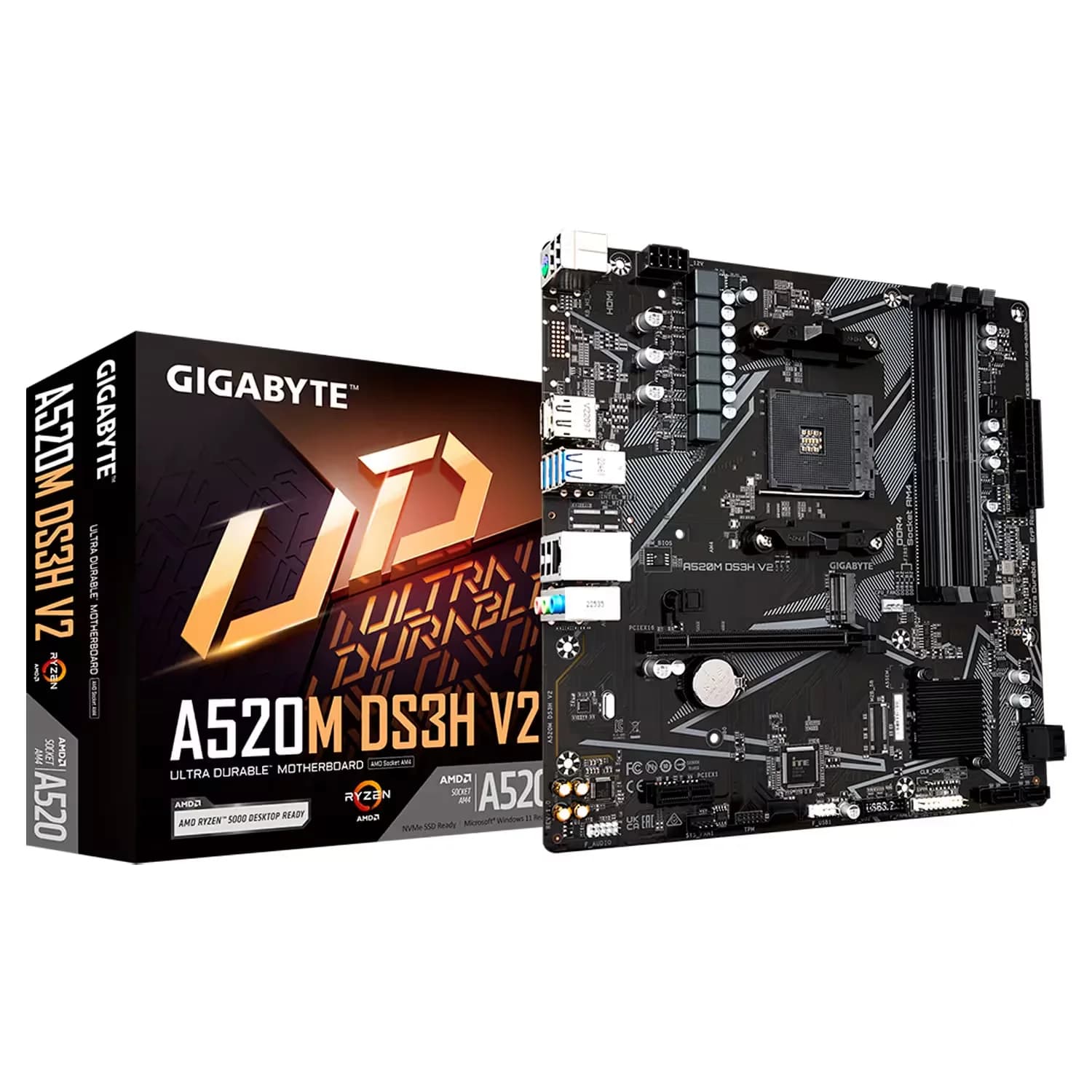 Gigabyte Placa Mãe Gigabyte A520M DS3H V2 DDR4 Socket AM4 Chipset AMD A520 Micro ATX