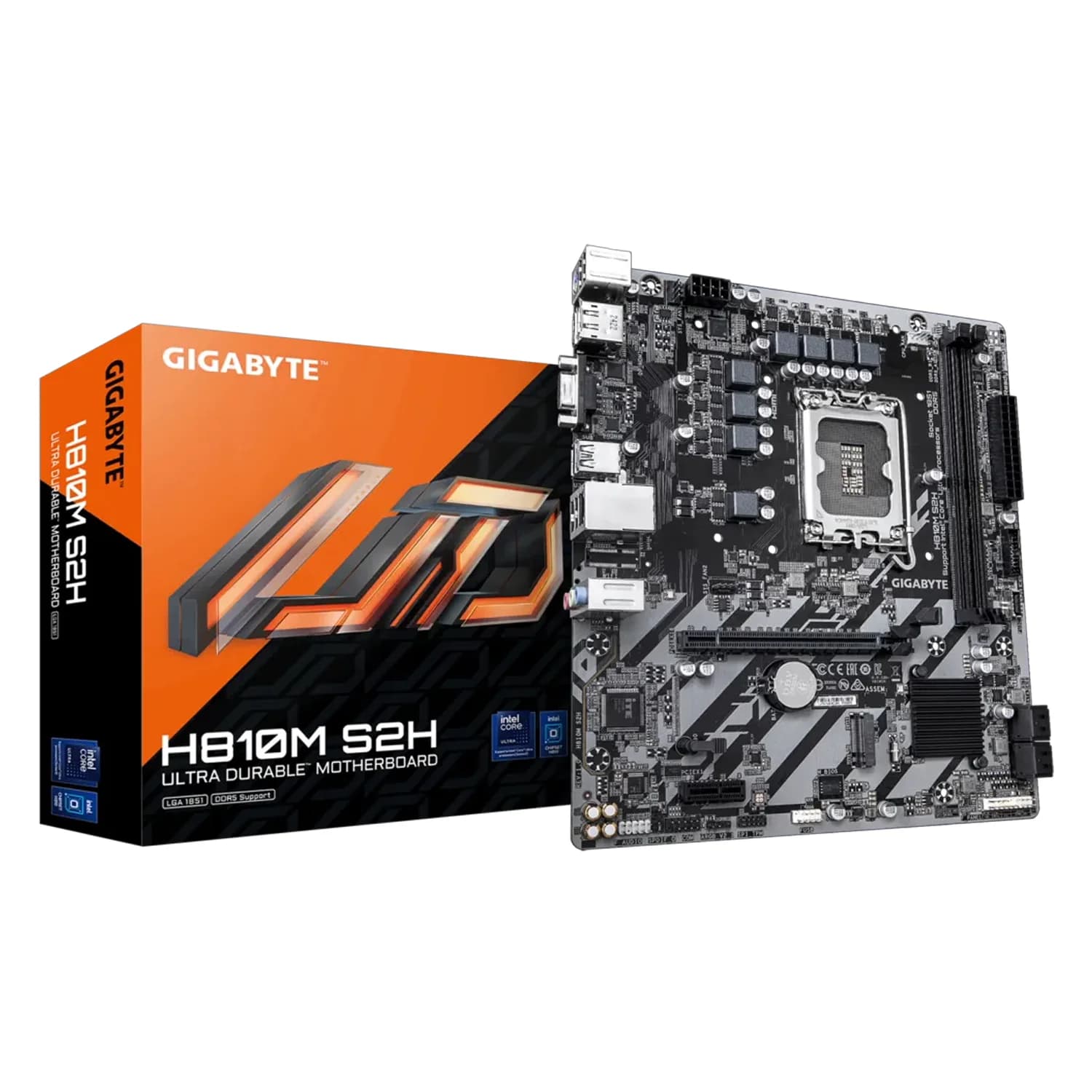 Gigabyte Placa Mãe Gigabyte H810M S2H 2XDDR5 Socket LGA 1851 Chipset Intel H810 Micro ATX