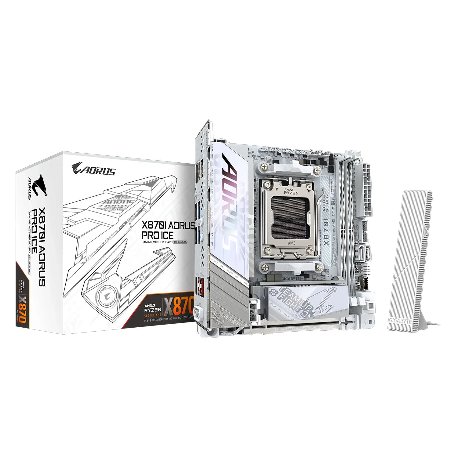 Gigabyte Placa Mãe Gigabyte X870I Aorus Pro Ice DDR5 Socket AMD Chipset AMD X870 Mini ITX