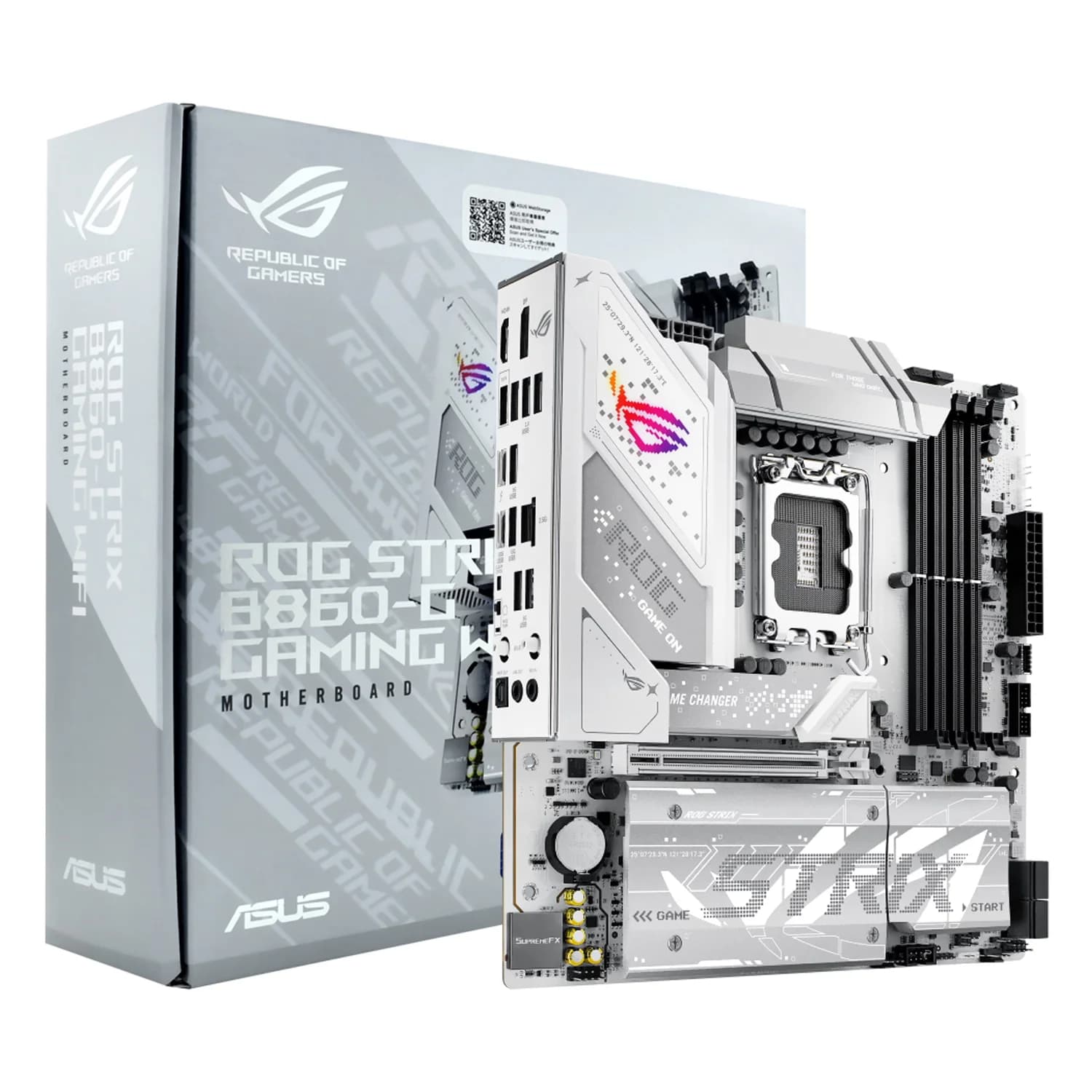 Intel Placa Mãe Asus ROG Strix B860-G Gaming WiFi DDR5 Socket LGA 1851 Chipset Intel B860 Micro ATX