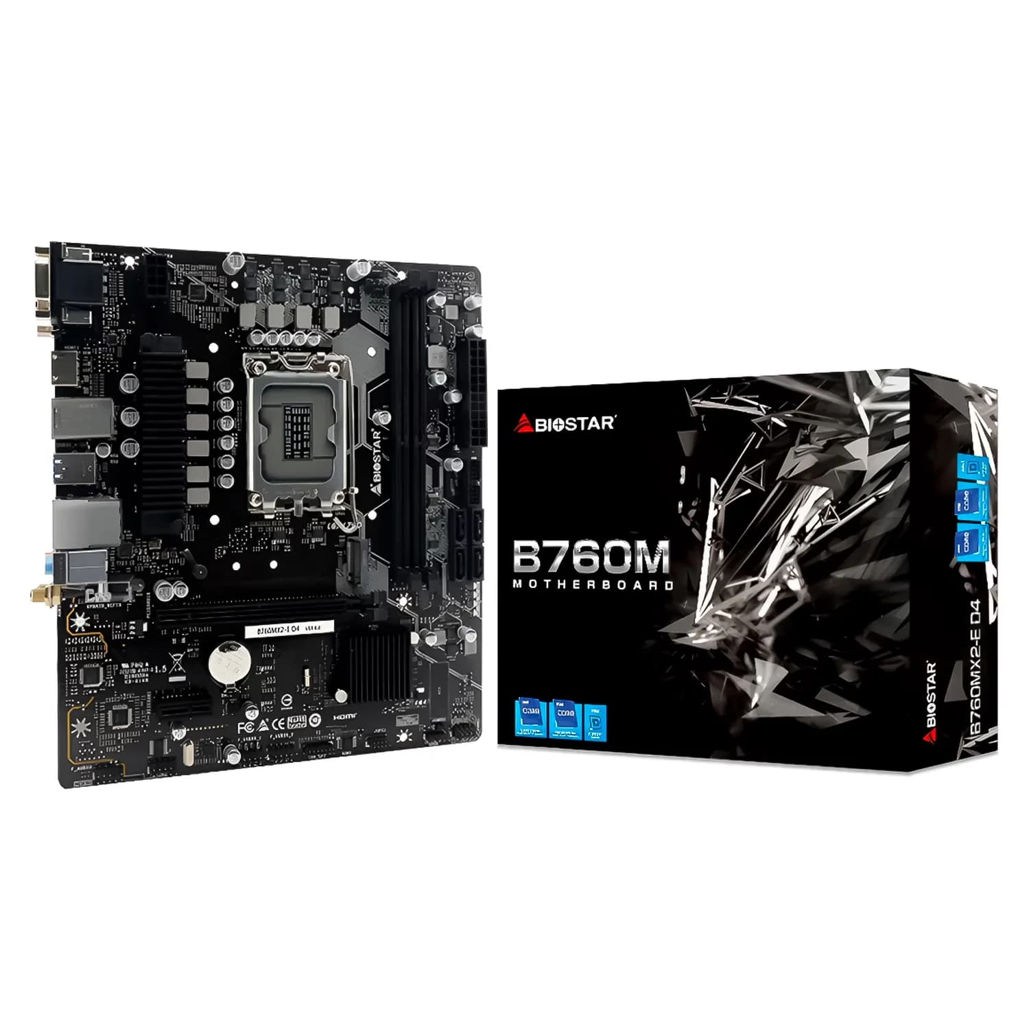 Intel Placa Mãe Biostar Z690MX2-E D4 DDR4 Socket LGA 1700 Chipset Z690 Micro ATX
