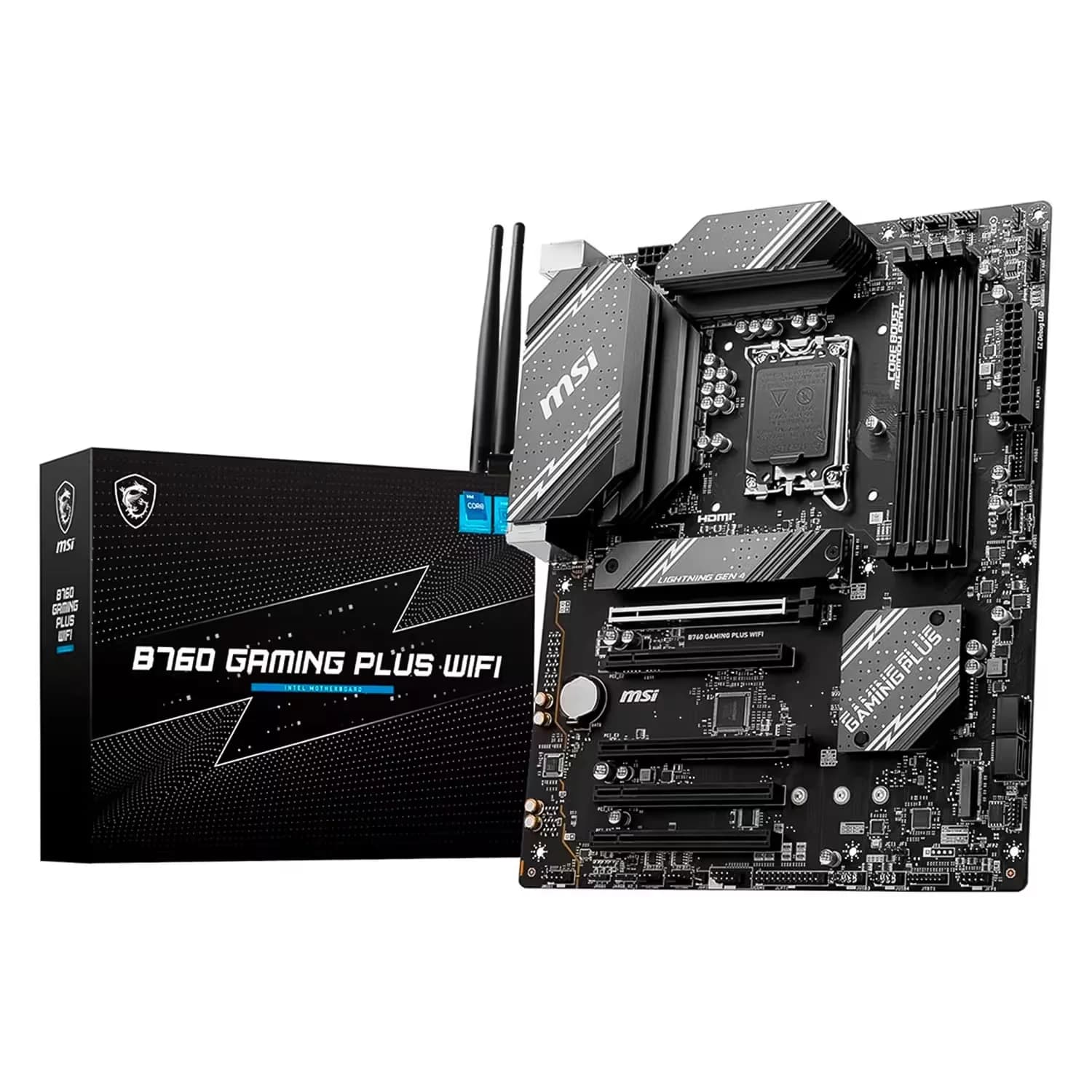 Intel Placa Mãe MSI B760 Gaming Plus Wi-Fi DDR5 Socket LGA 1700 Chipset Intel B760 ATX