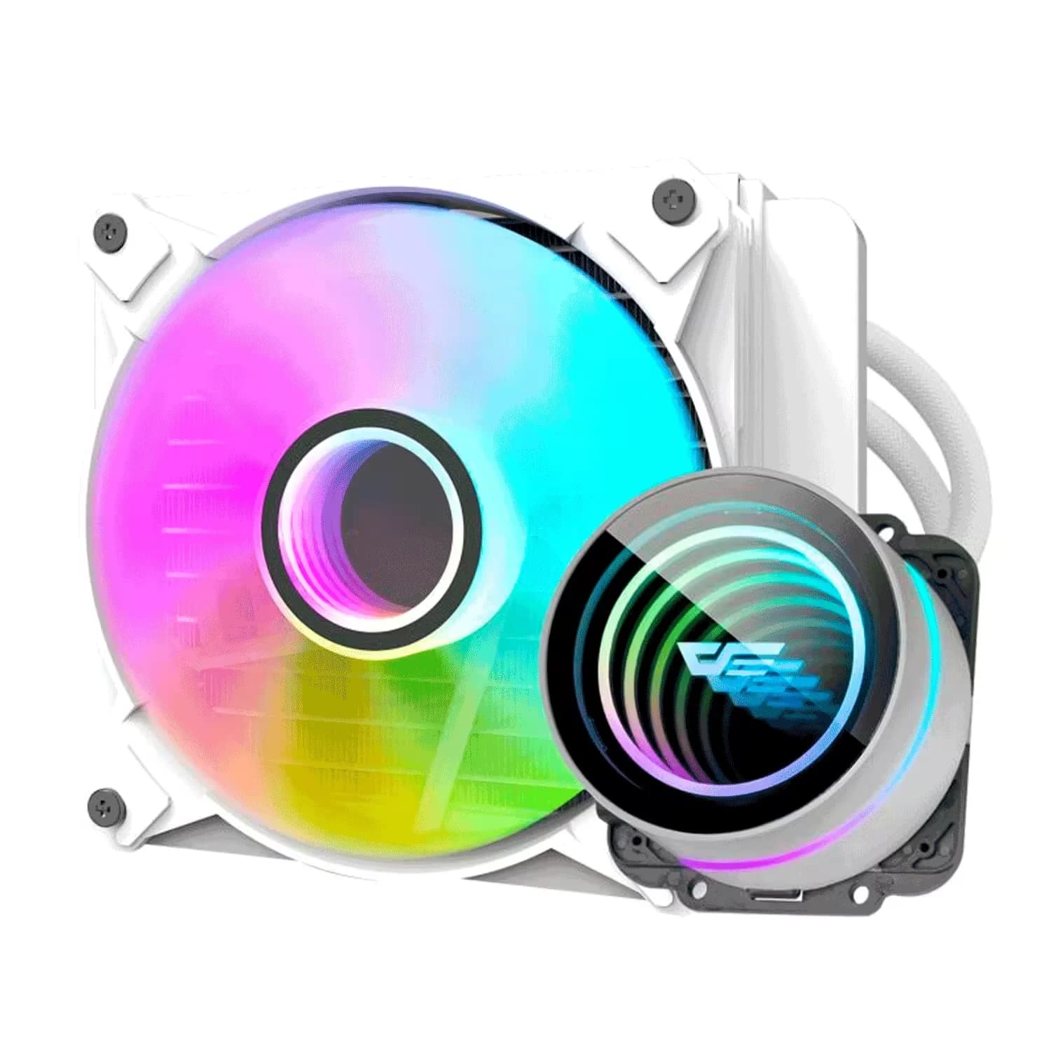 Acessório · Intel Water Cooler para Processador Aigo darkFlash Twister DX120 V2.6 ARGB - Branco