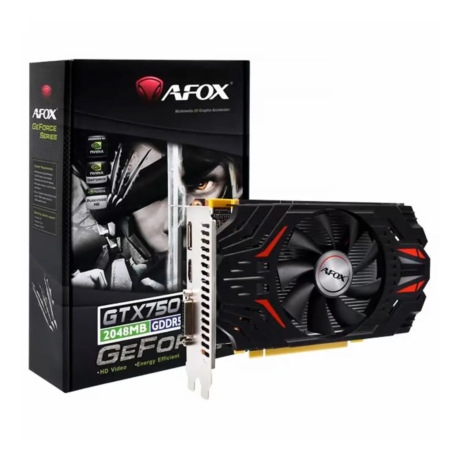 NVIDIA Placa de Vídeo Afox NVIDIA GeForce GTX-750 2GB DDR5 - AF750-2048D5H6-V3