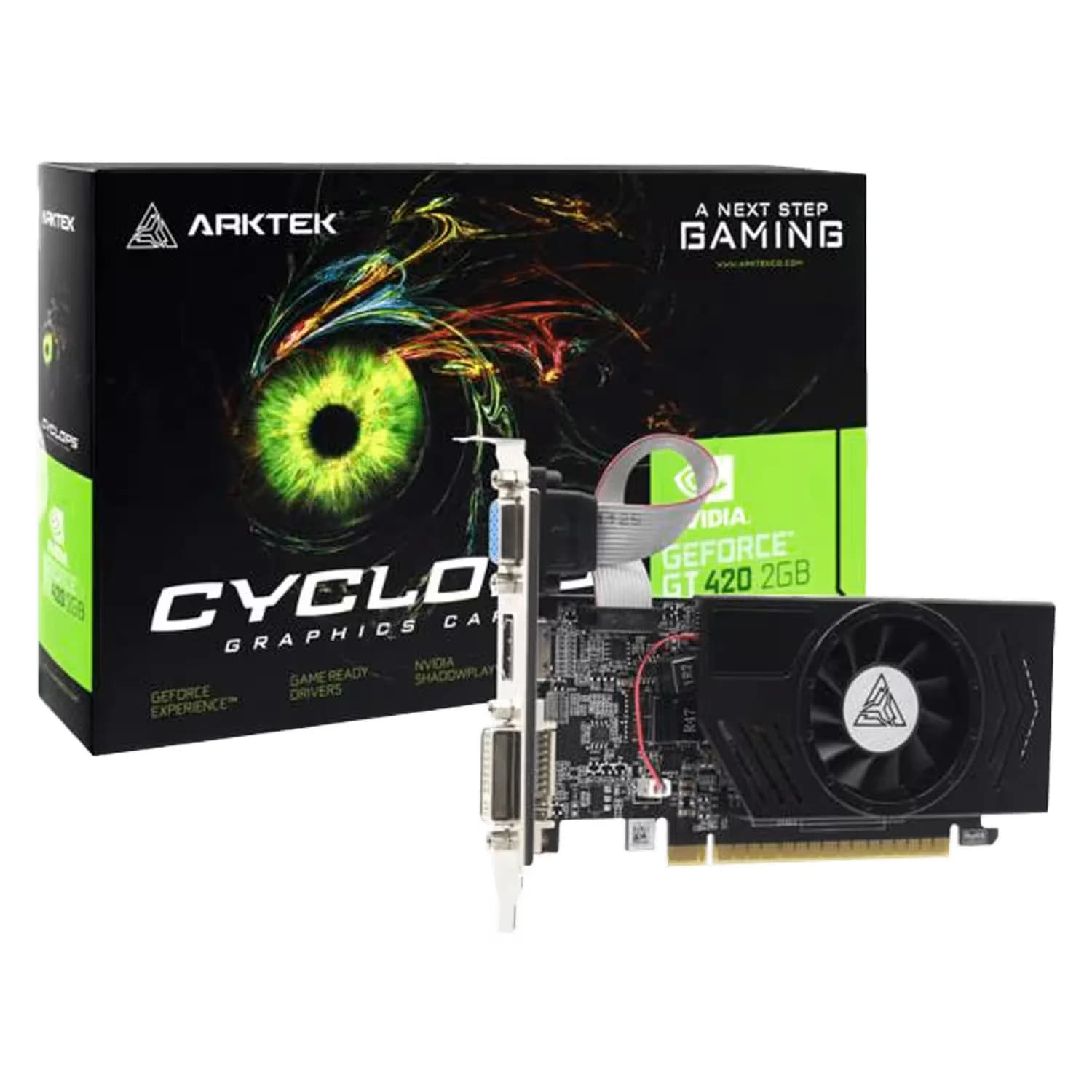 NVIDIA Placa de Vídeo Arktet Cyclops Gaming NVIDIA GeForce GT-420 2GB DDR3 - AKN420D3S2GL1