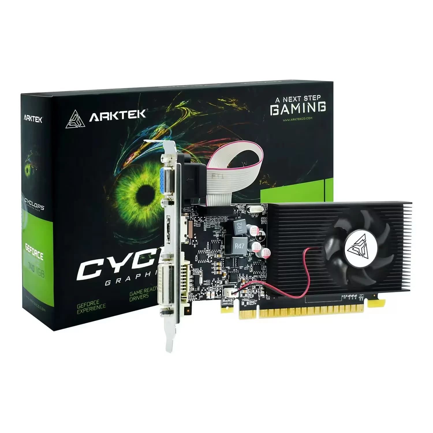 NVIDIA Placa de Vídeo Artek NVIDIA GeForce GT-740 1GB DDR3 - AKN740D3S1GL1