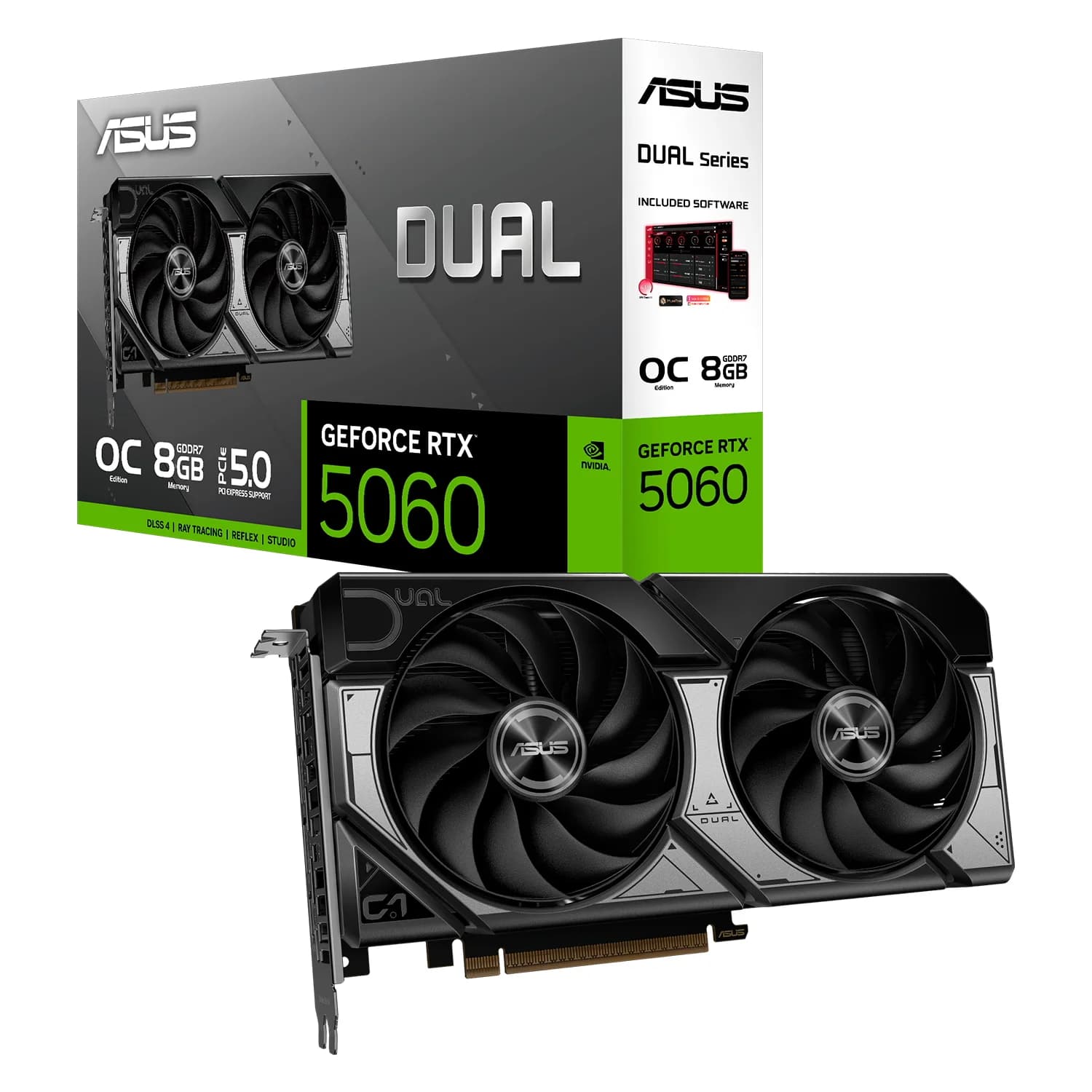 NVIDIA Placa de Vídeo Asus NVIDIA GeForce RTX 5060 8GB GDDR7 - DUAL-RTX5060-O8G
