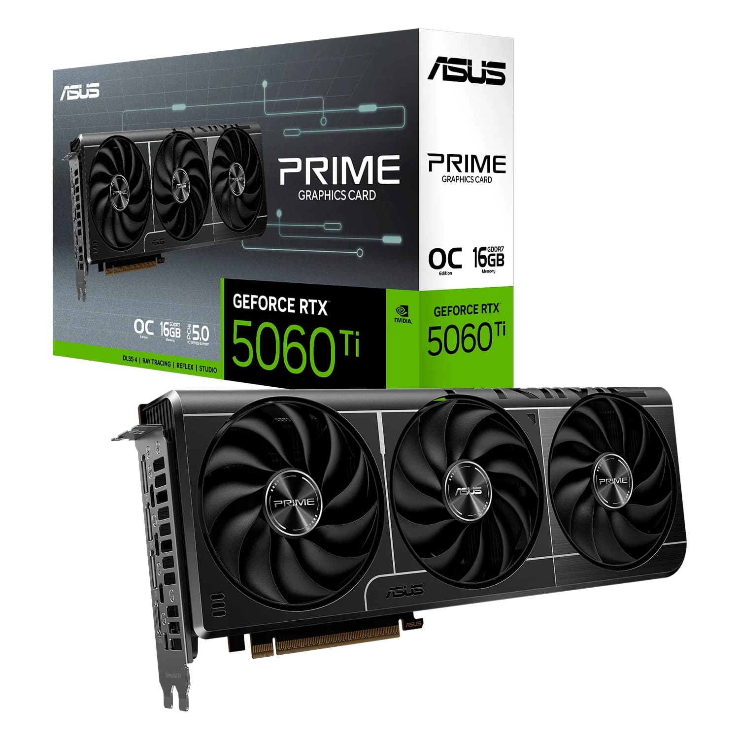 NVIDIA Placa de Vídeo Asus Prime NVIDIA GeForce RTX 5060 Ti OC 16GB GDDR7 - PRIME-RTX5060TI-O16G