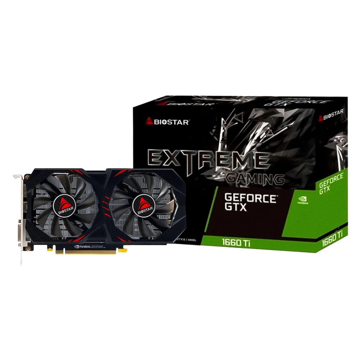 NVIDIA Placa de Vídeo Biostar Extreme Gaming NVIDIA GeForce GTX-1661Ti 6GB GDDR5 - VN1666TF69
