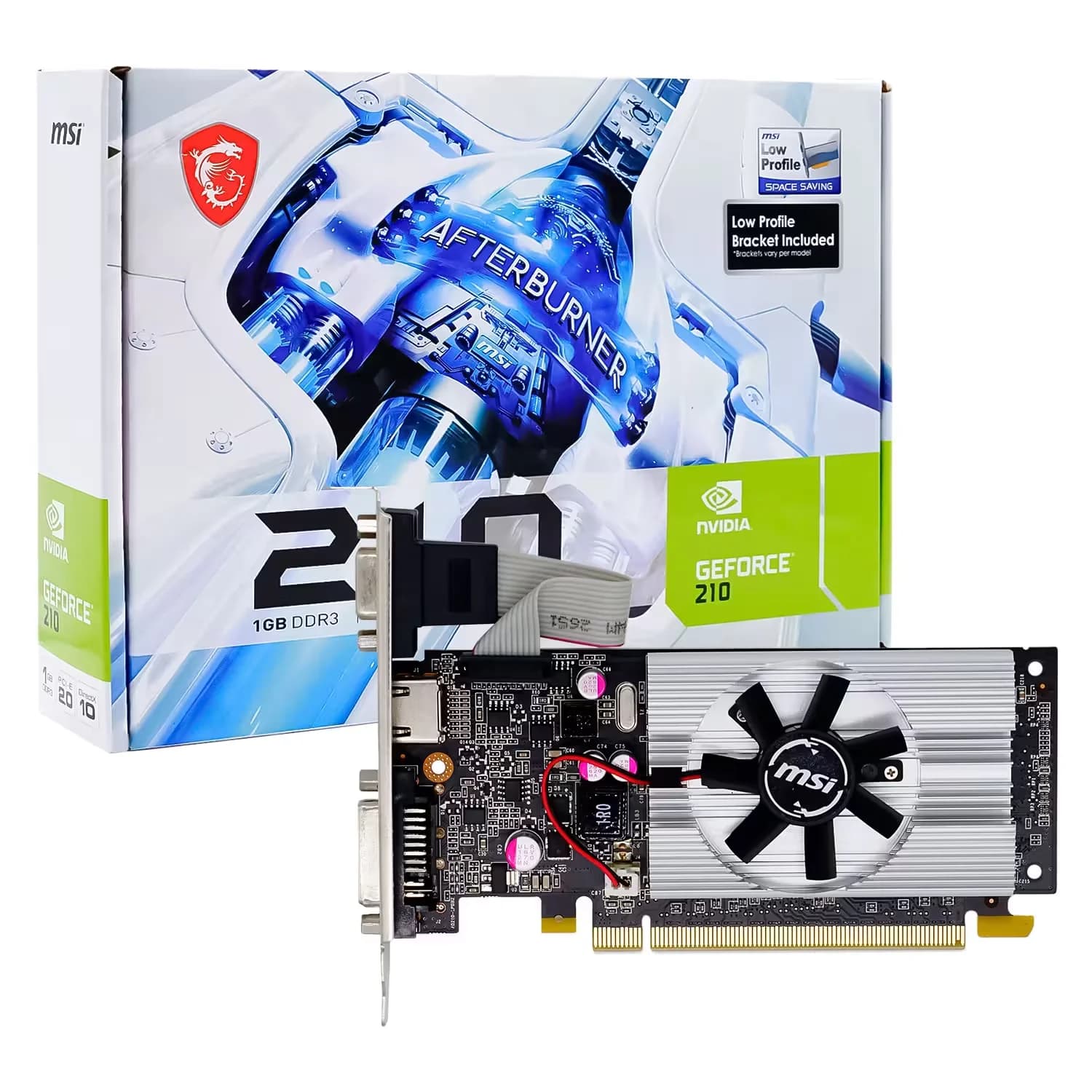 NVIDIA Placa de Vídeo MSI N210-MD1G NVIDIA GeForce GT-210 1GB DDR3 - 912-V809