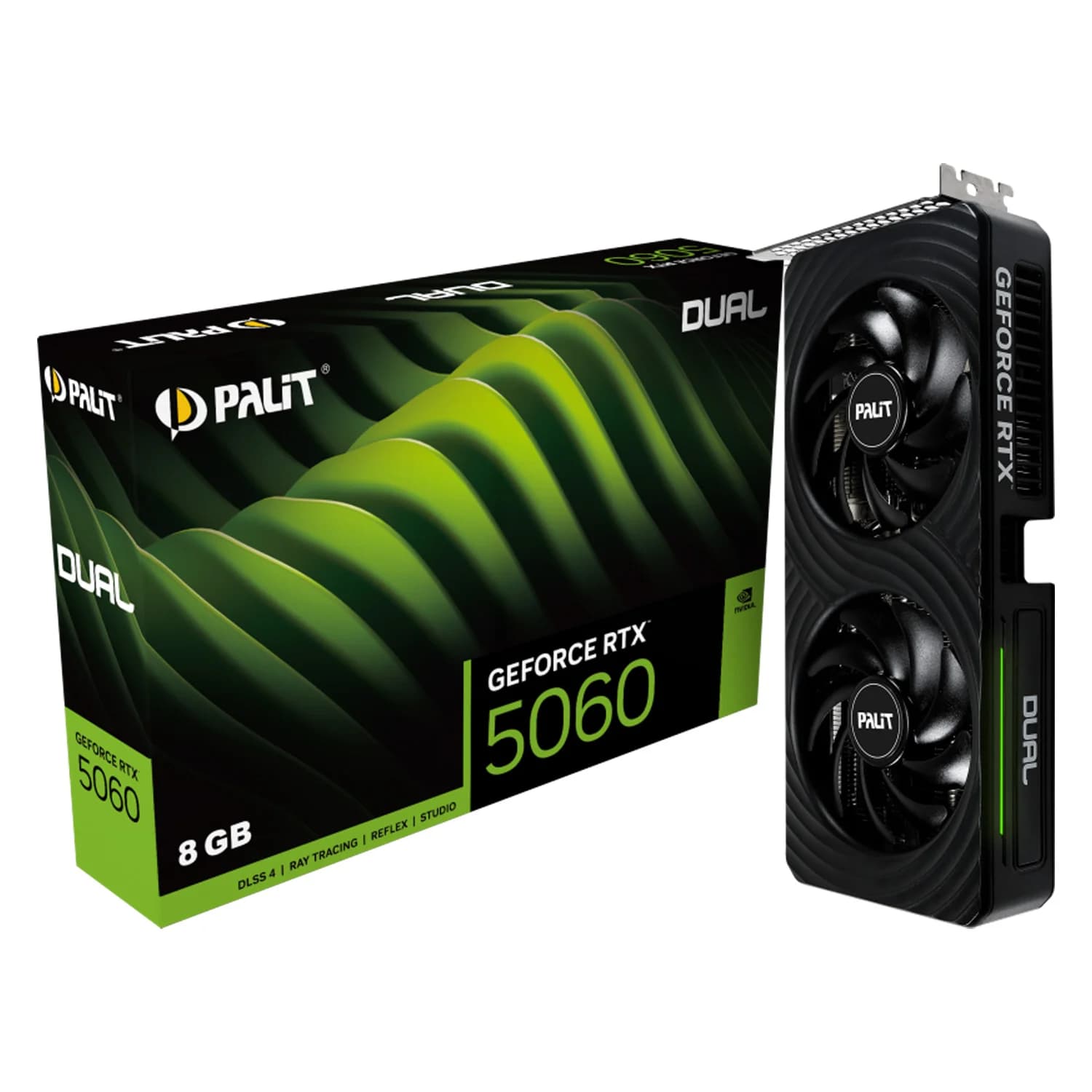 NVIDIA Placa de Vídeo Palit Dual NVIDIA GeForce RTX 5060 8GB GDDR7 - NE75060019P1-GB2063D