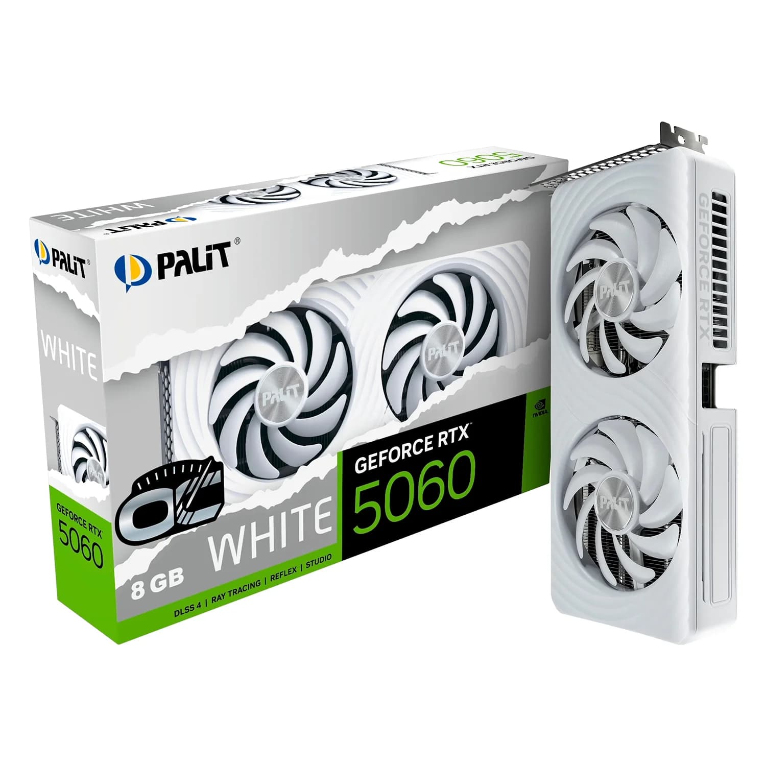 NVIDIA Placa de Vídeo Palit White OC NVIDIA GeForce RTX-5060 8GB GDDR7 - NE75060U19P1-GB2063M