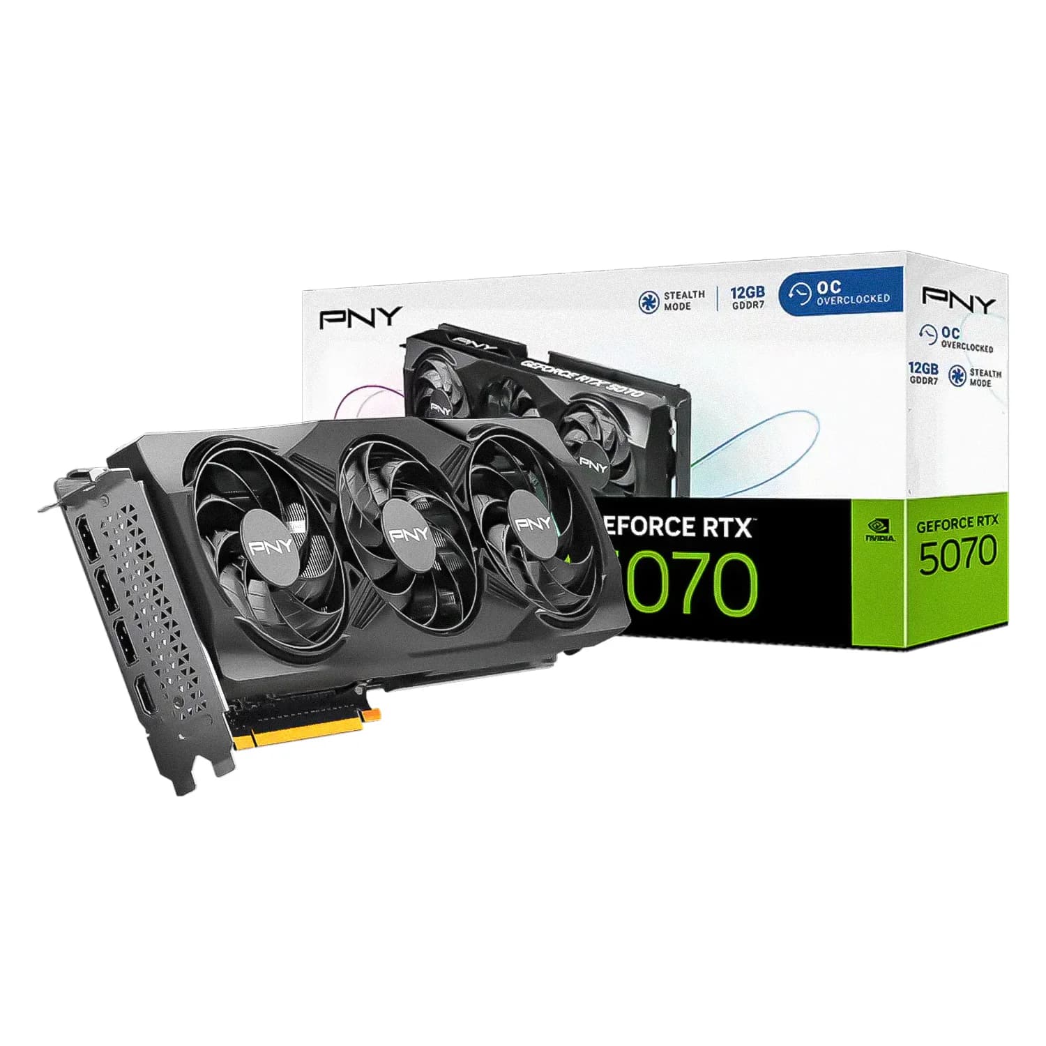 NVIDIA Placa de Vídeo PNY NVIDIA GeForce RTX-5070 12GB GDDR7 - VCG507012TFXPB1-O