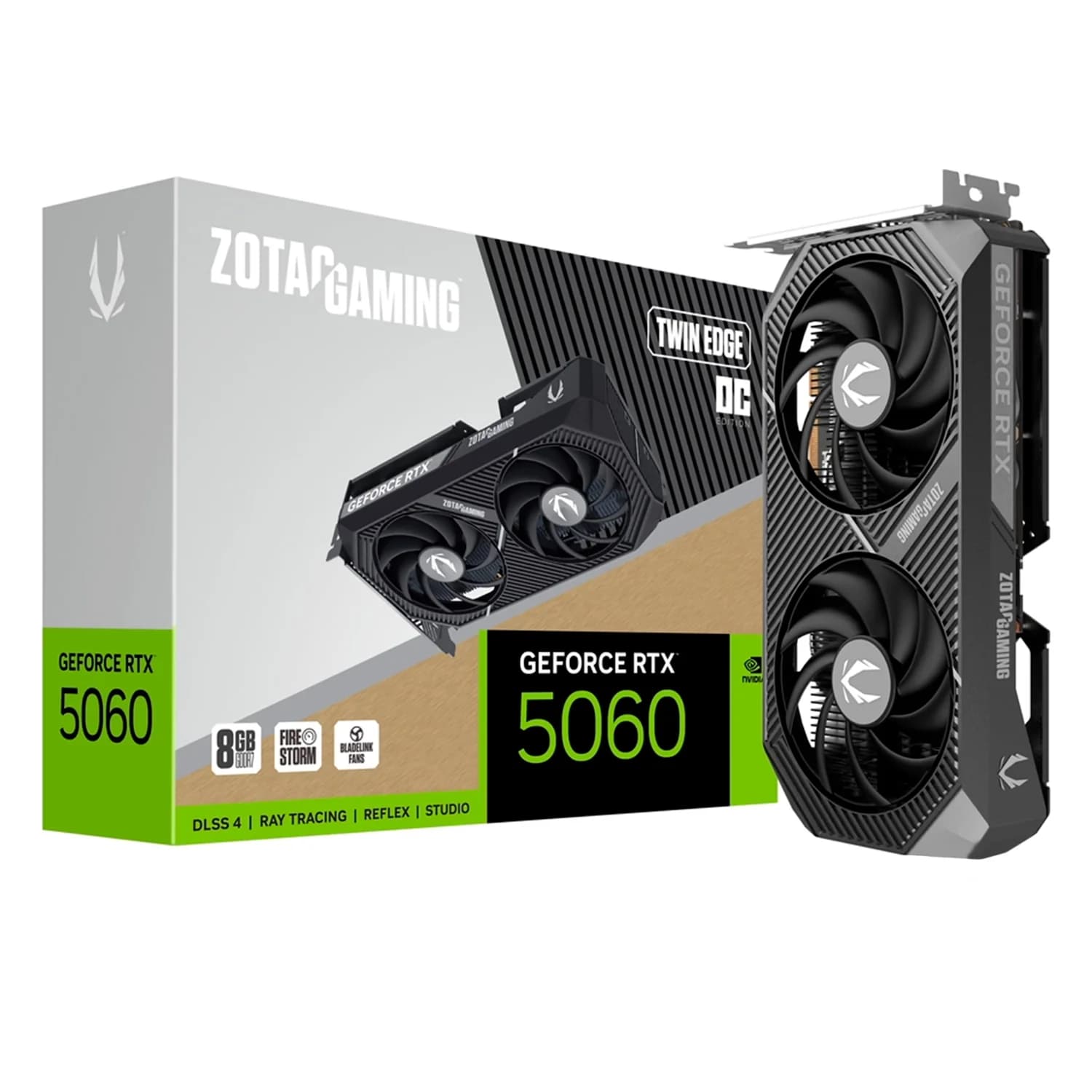 NVIDIA Placa de Vídeo Zotac Twin Edge OC NVIDIA GeForce RTX-5060 8GB GDDR7 - ZT-B50600H-10M