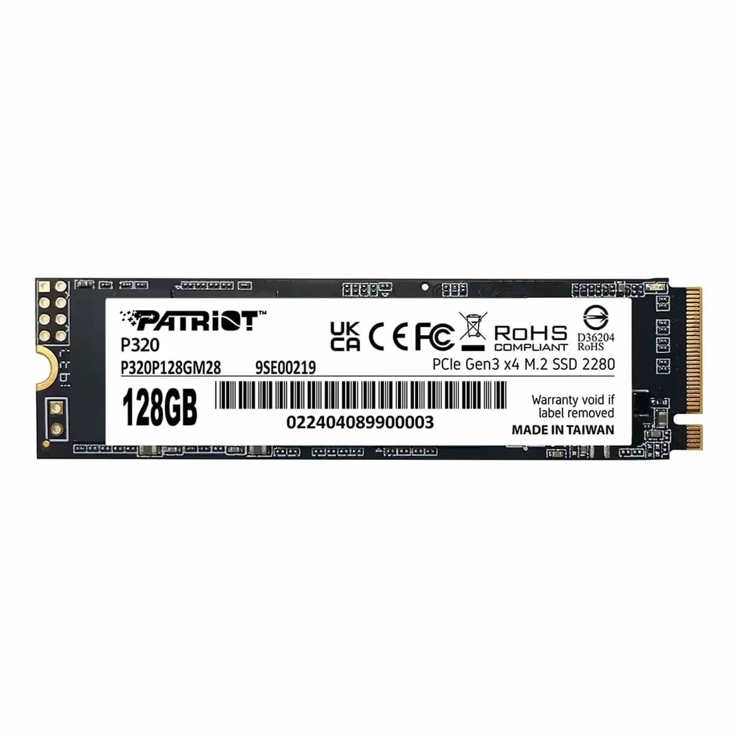 Acessório · Patriot SSD M.2 Patriot 128GB NVMe PCIe Gen 3 - P320P128GM28
