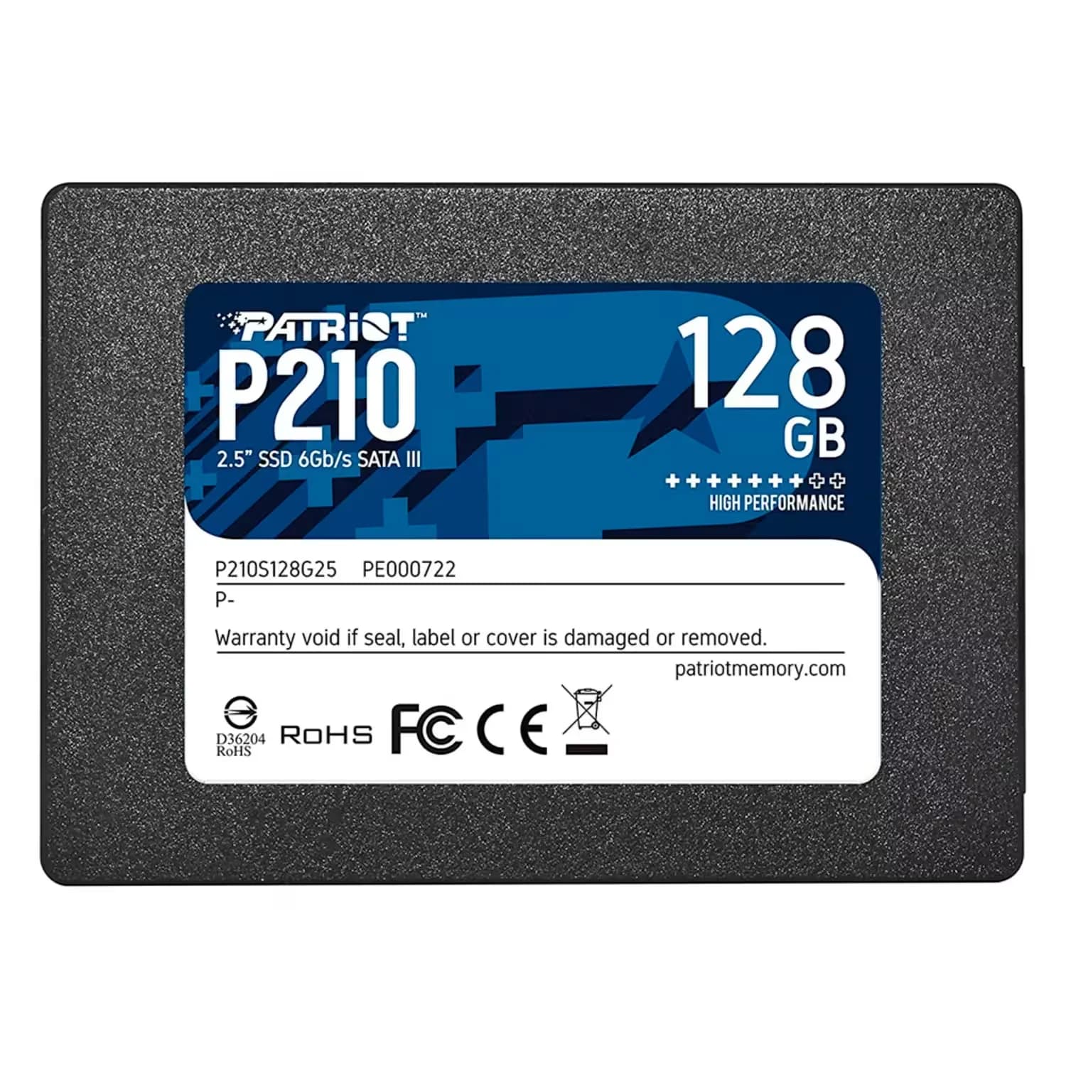 Acessório · Patriot SSD Patriot P210 128GB 2.5" SATA 3 - P210S128G25
