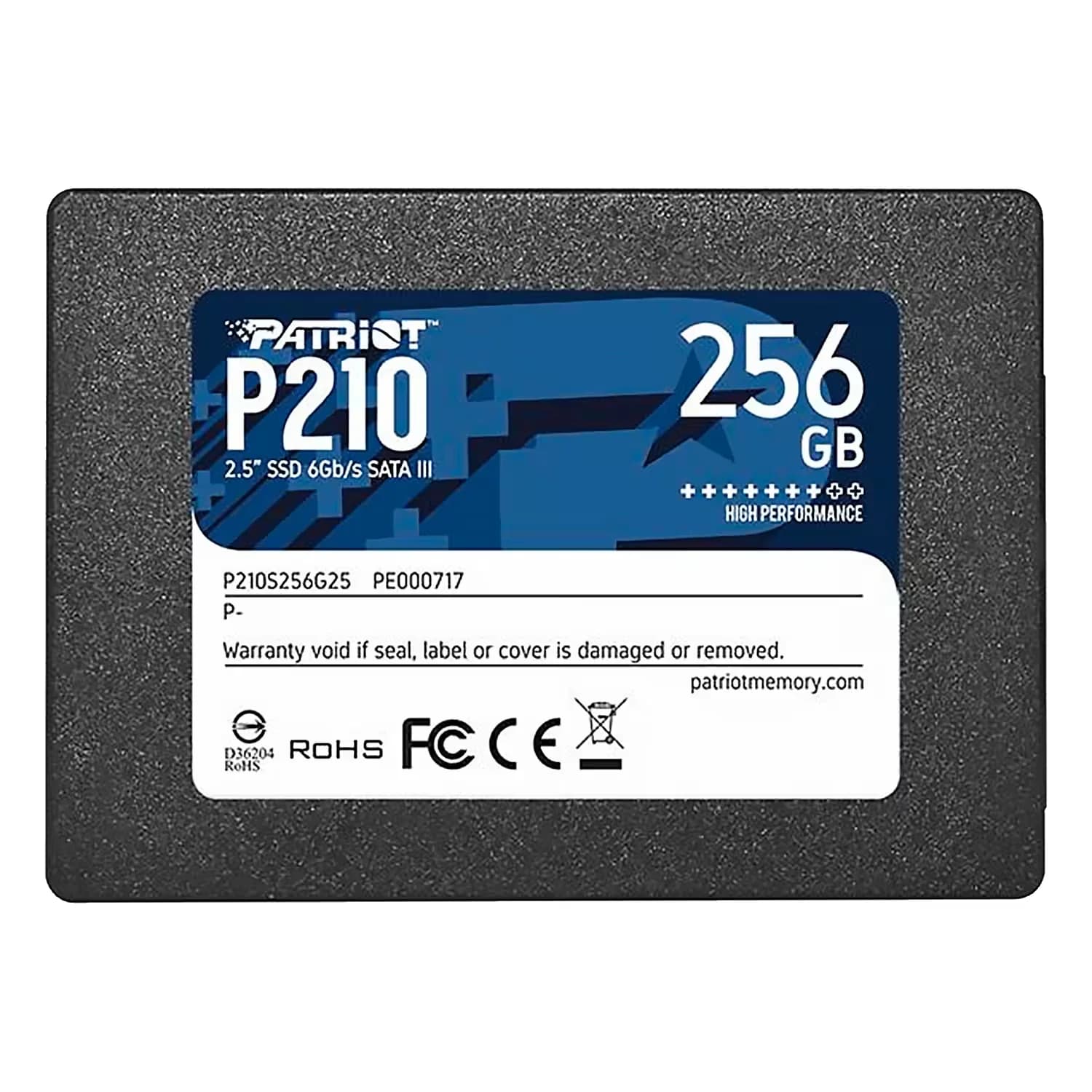 Acessório · Patriot SSD Patriot P210 256GB 2.5" SATA 3 - P210S256G25