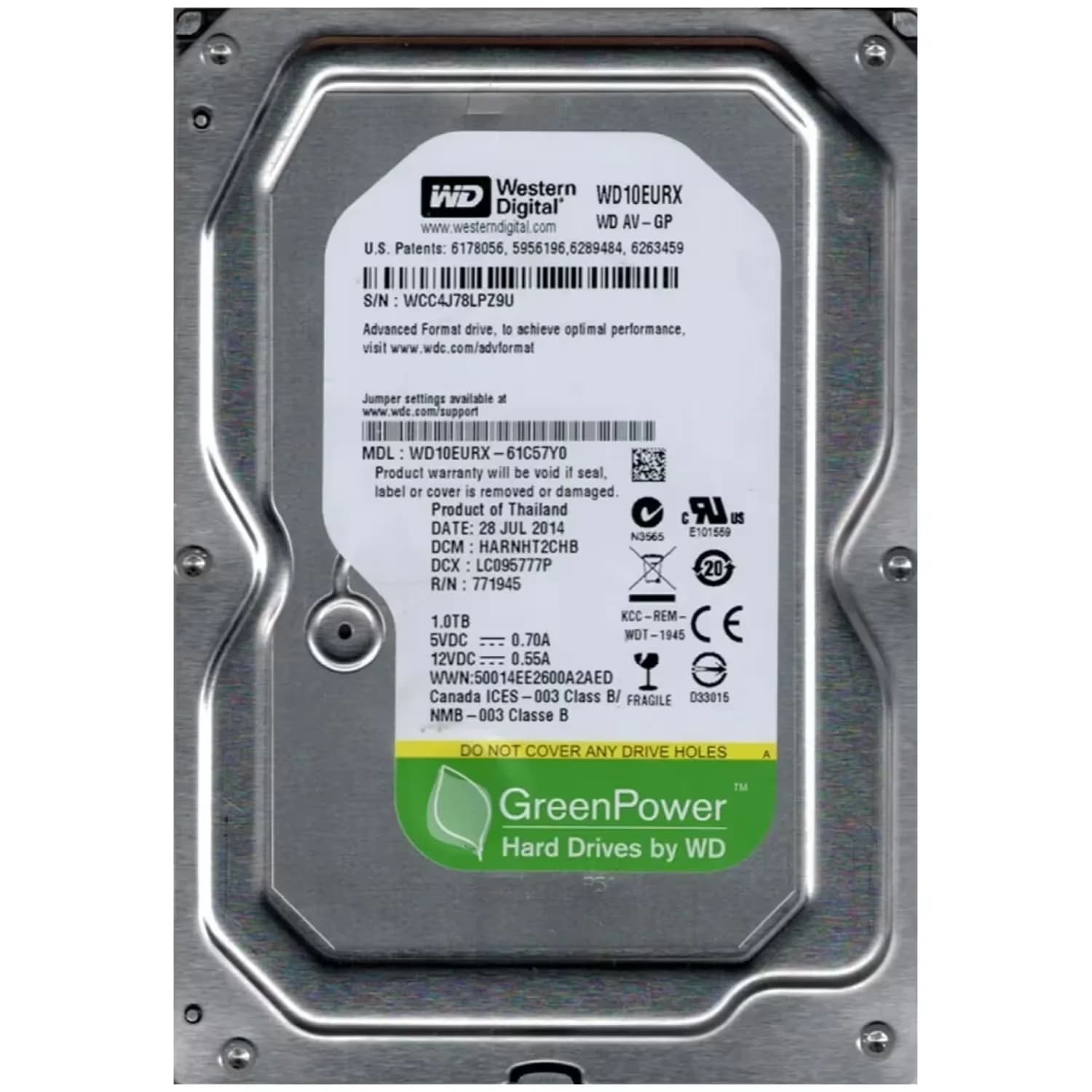 Western Digital HD Western Digital Pull 1TB 3.5" SATA 3 7200RPM - WD1003FBYX