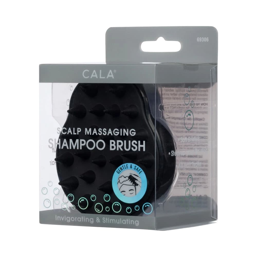 Cala Cepillo Masajeador de Cuero Cabelludo Cala Shampoo Brush Black 69306