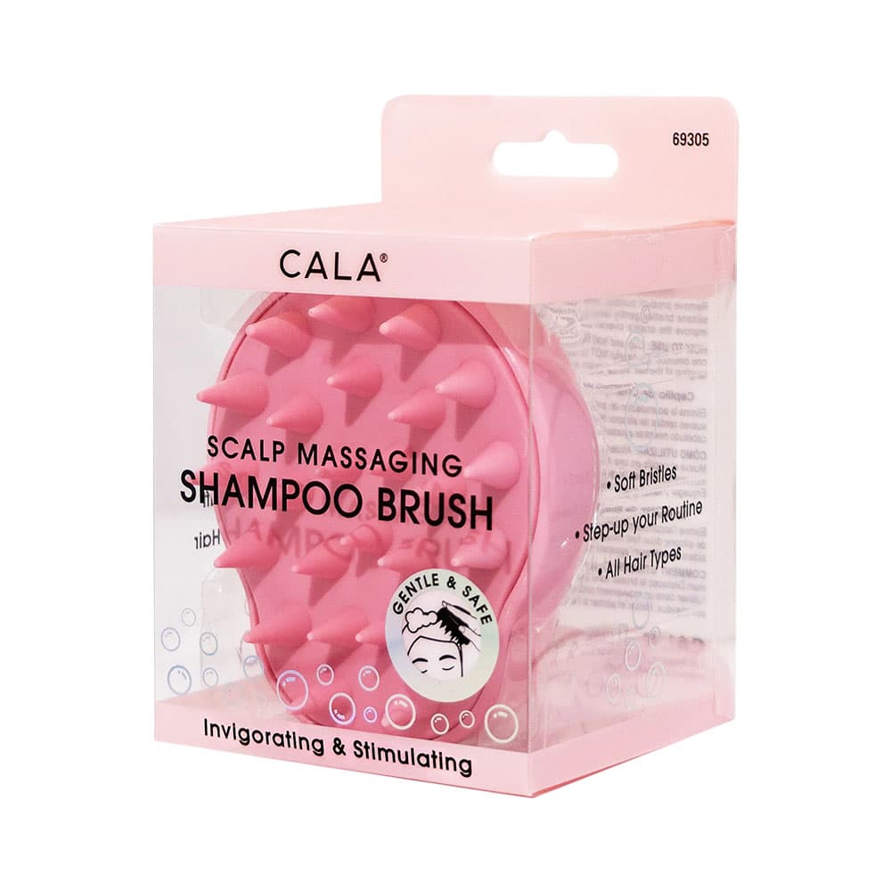Cala Cepillo Masajeador de Cuero Cabelludo Cala Shampoo Brush Pink 69305