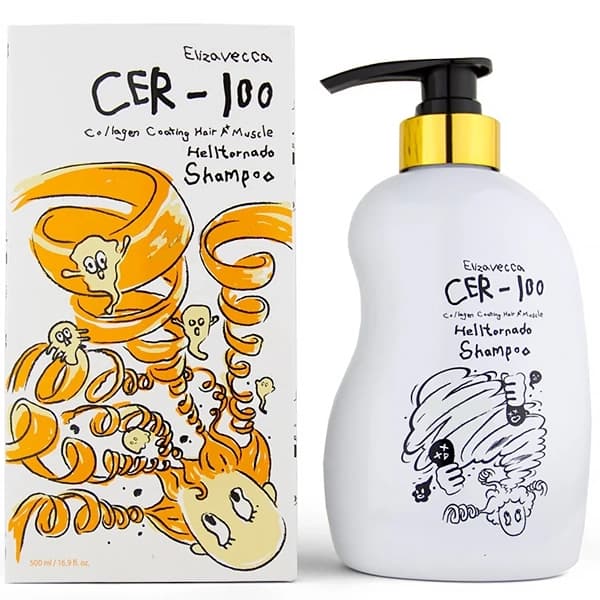 Elizavecca Shampoo Elizavecca Cer-100 Collagen Coating Hair a+ Muscle Helltornado 500 Ml